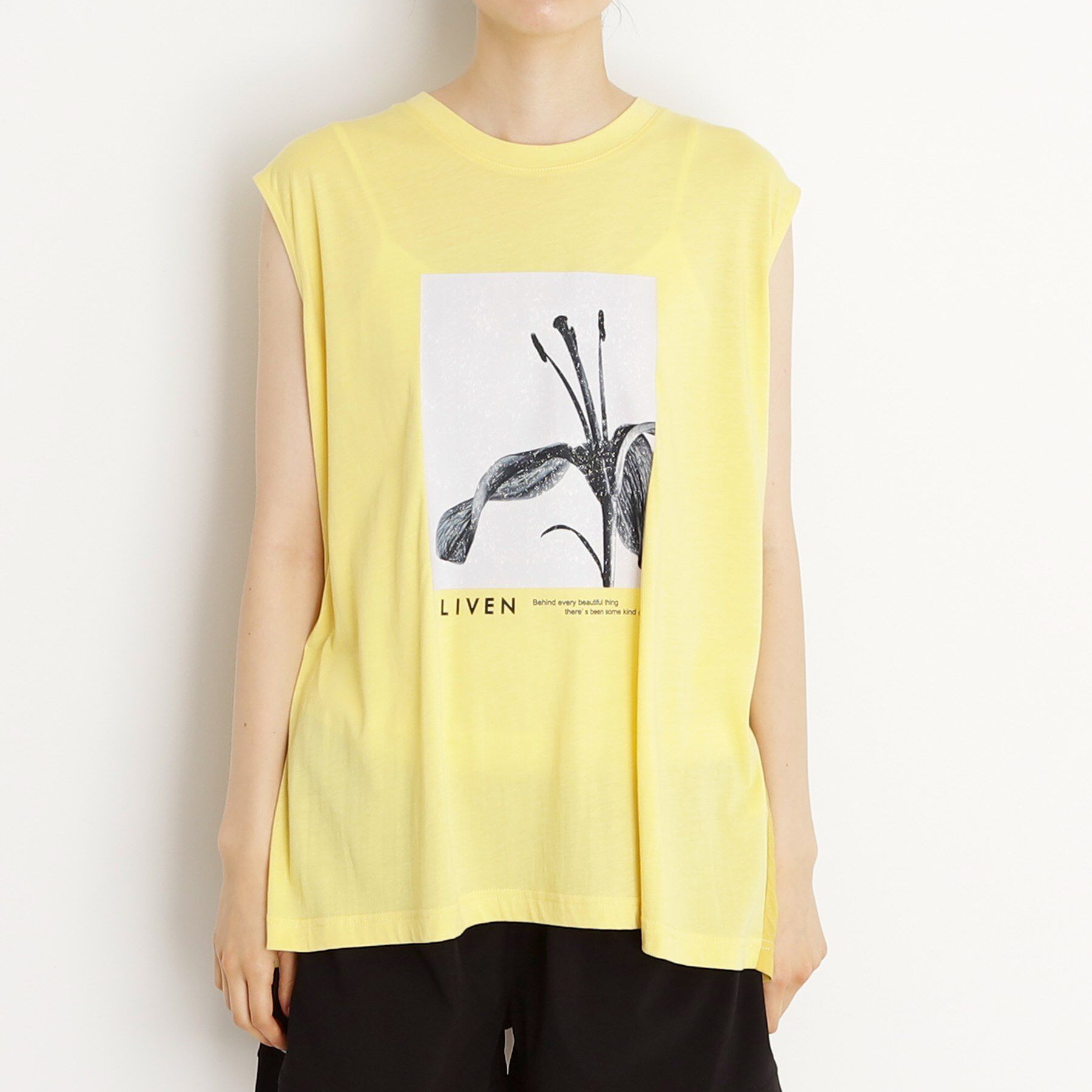 THE SHOP TK「異素材切替フォトプリントTシャツ【洗える】」|Tシャツ・カットソー|