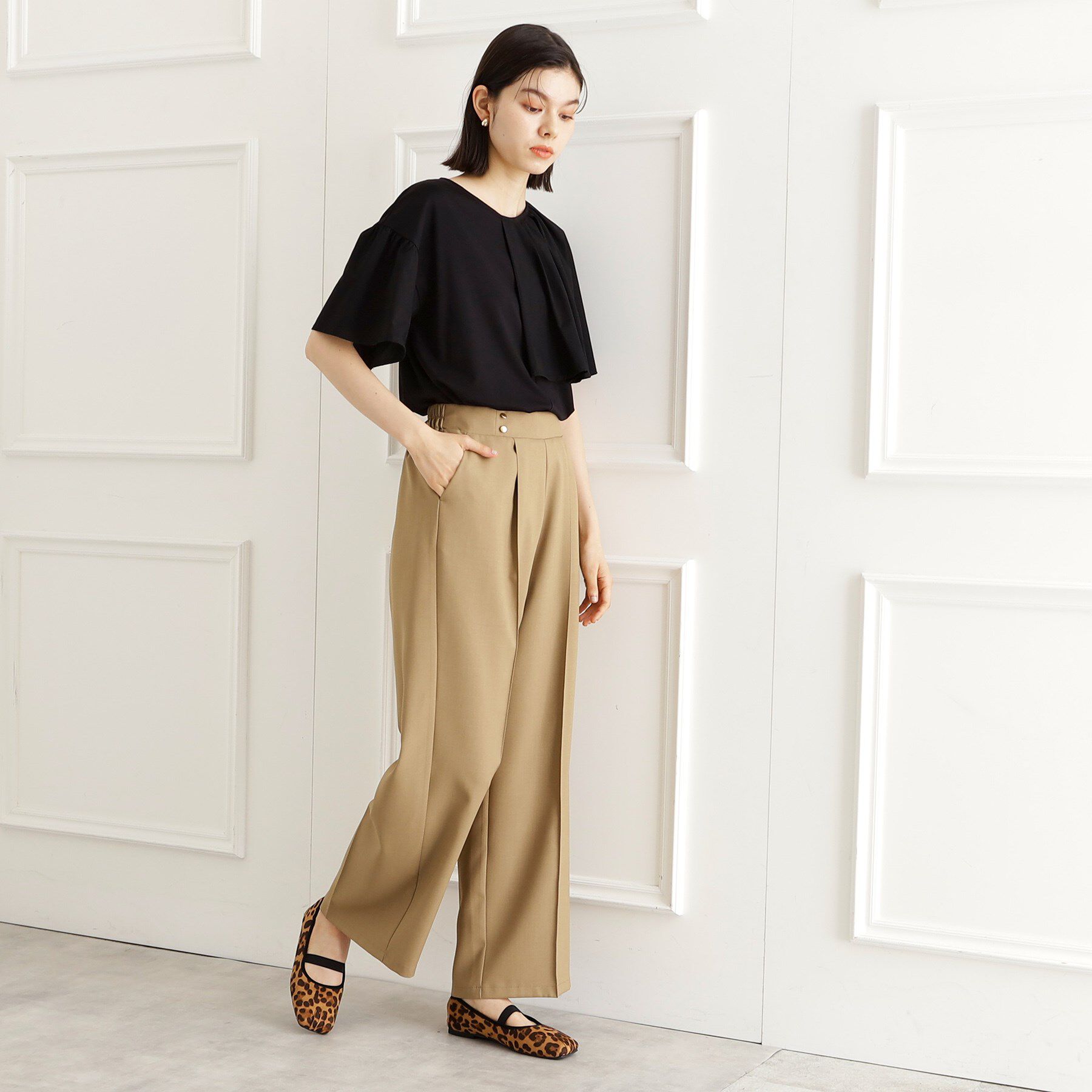 THE SHOP TK「アシメケープ風プルオーバー【接触冷感/洗濯機OK】」|Tシャツ・カットソー|