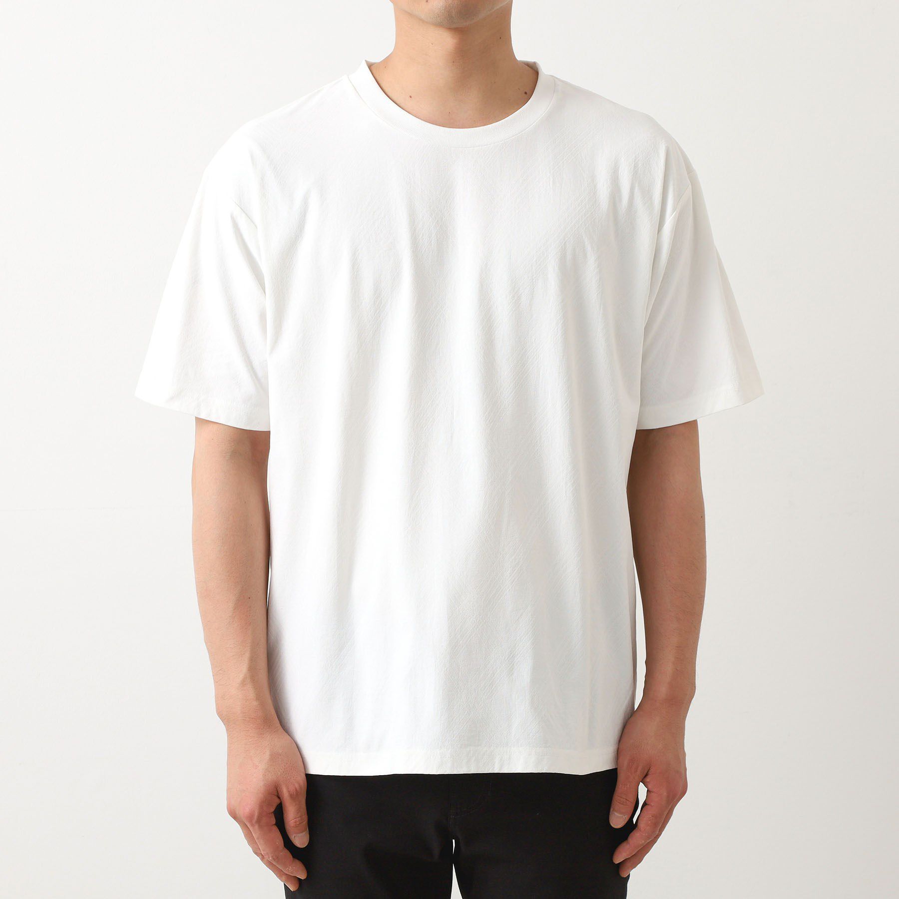 THE SHOP TK「パーフェクテックリンクス半袖Tシャツ 【接触冷感／吸水速乾／UVカット／洗濯機OK】」|Tシャツ・カットソー|