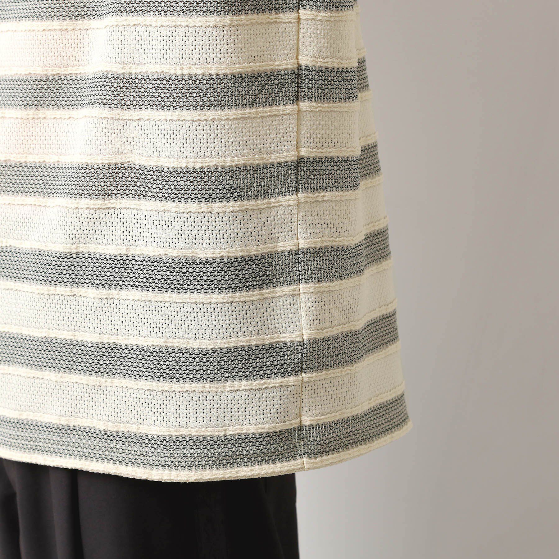 THE SHOP TK「変形ボーダーポロシャツ【洗濯機OK】」|Tシャツ・カットソー|