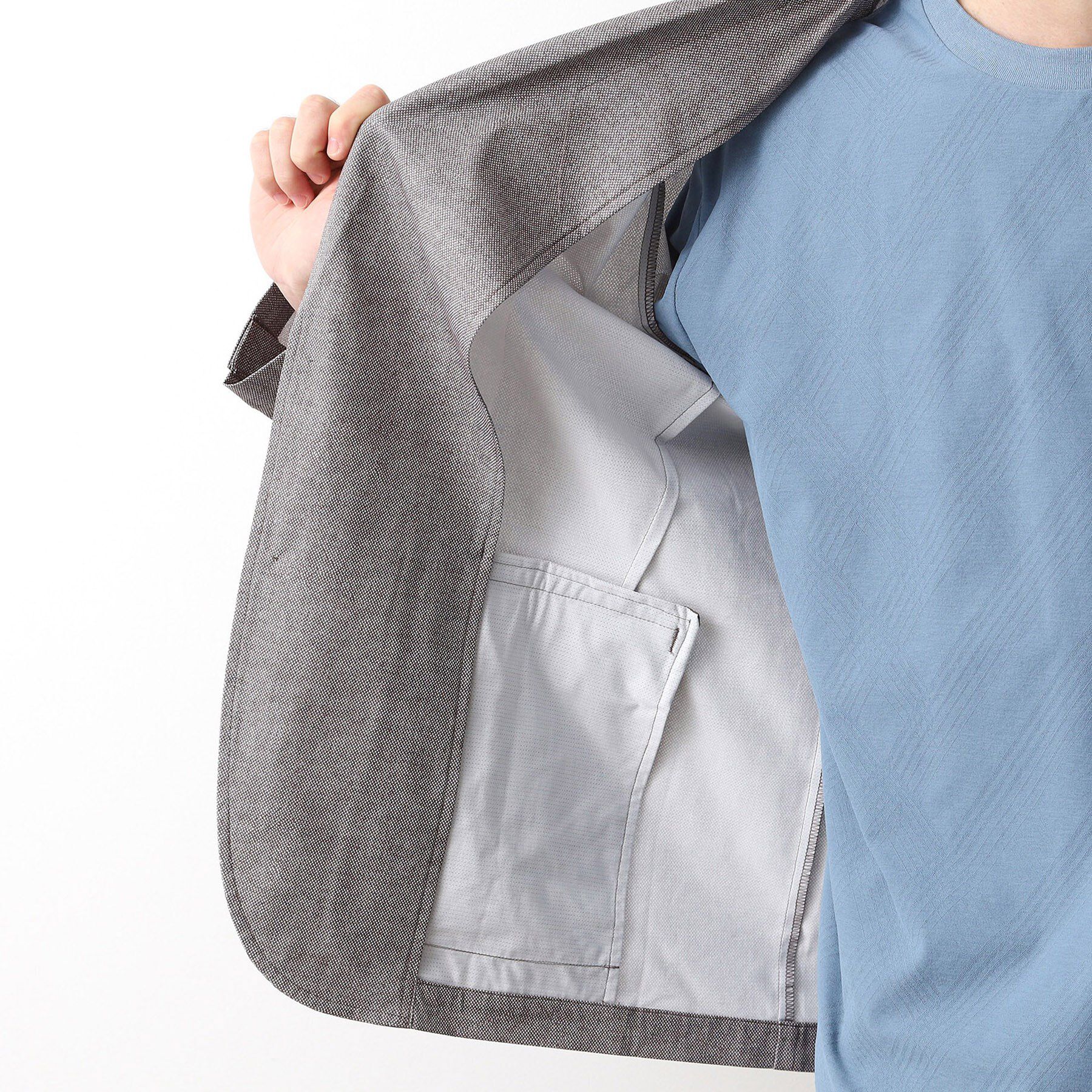 THE SHOP TK「スマートムーブメッシュバーズアイジャケット【軽量/洗濯機OK/セットアップ可】」|テーラードジャケット|