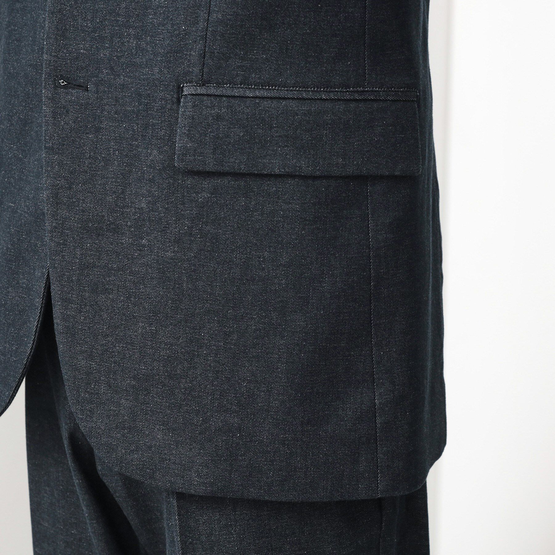 THE SHOP TK「エバーデニムジャケット【色落ちしにくい/洗濯機OK/ストレッチ/セットアップ可】」|テーラードジャケット|