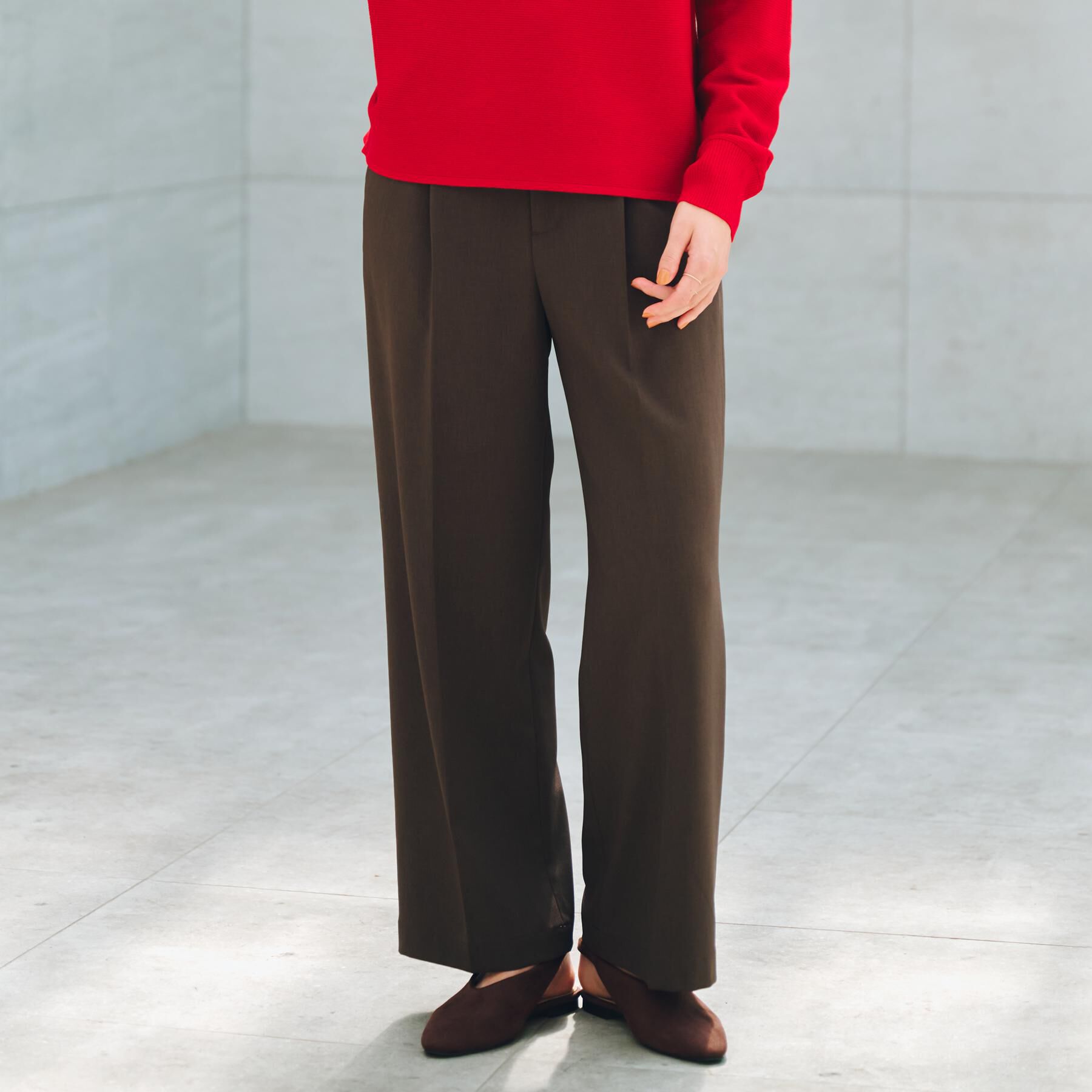 THE SHOP TK「【美脚見え】タックワイドパンツ【セットアップ可】」|その他|