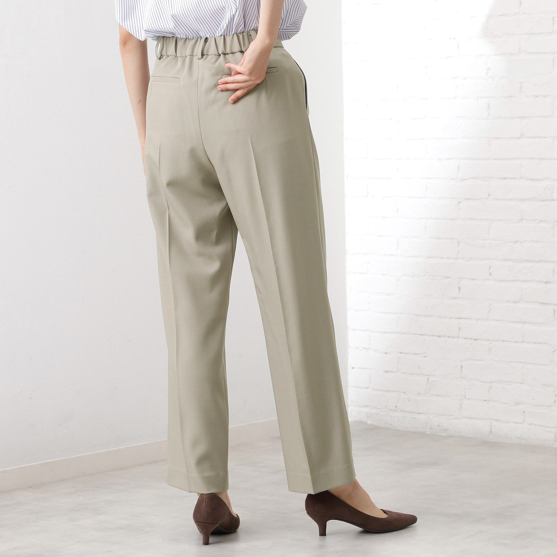 THE SHOP TK「ストレートワイドパンツ【セットアップ可／洗える】」|その他|