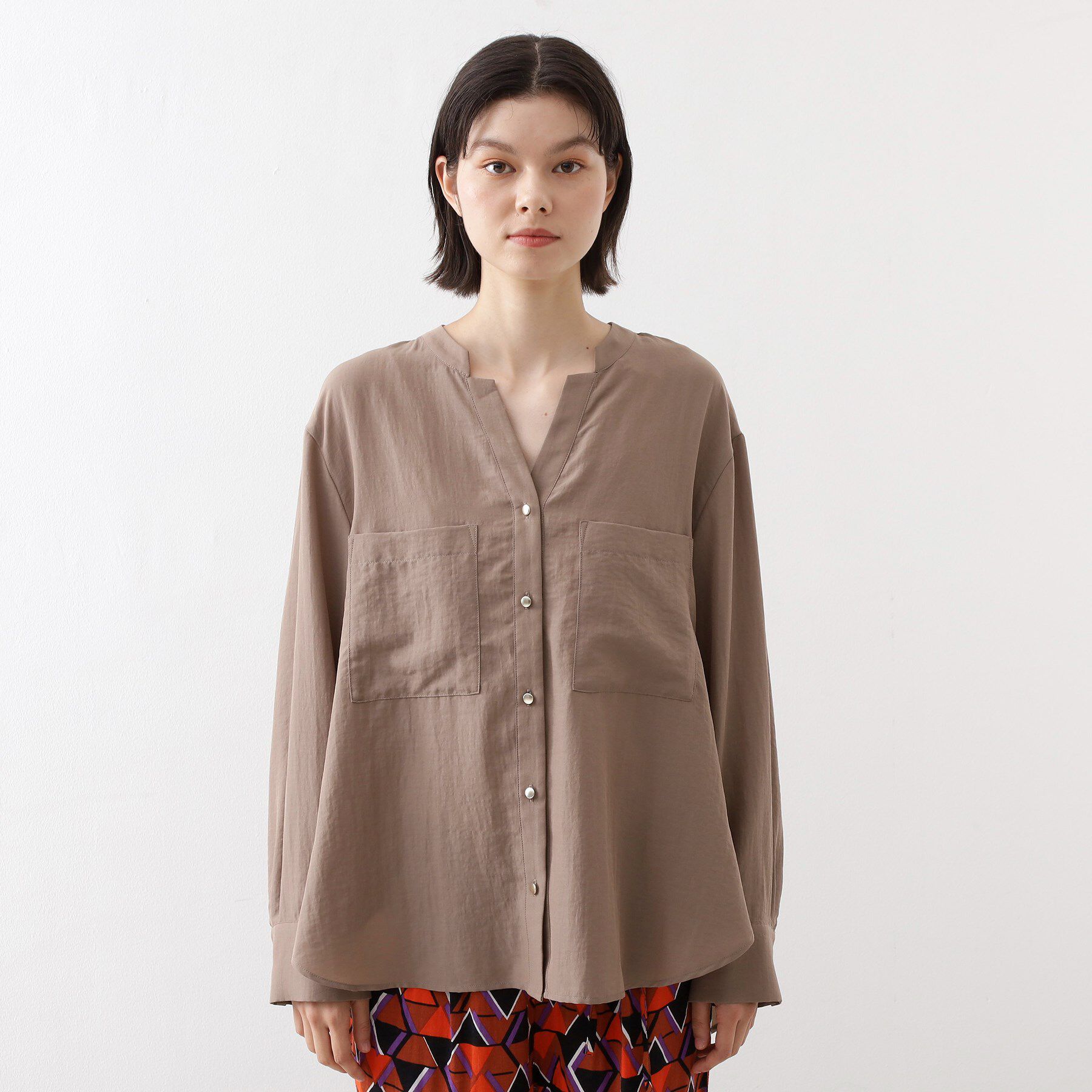 THE SHOP TK「【通勤にもデイリーにも】ダブルポケットスキッパーシャツ/洗濯機OK」|シャツ・ブラウス|