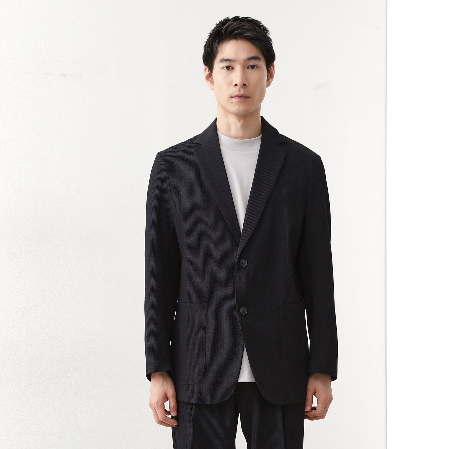 THE SHOP TK「【Begin/ビギン10月号掲載】楊柳スマートジャケット　軽量/洗濯機OK/セットアップ可」|テーラードジャケット|