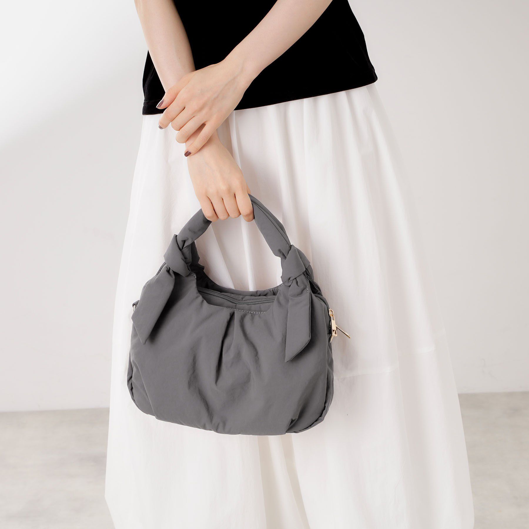 THE SHOP TK「ロゴショルダー付きナイロンミニボストン」|ショルダー・メッセンジャー|スミクロ(018)