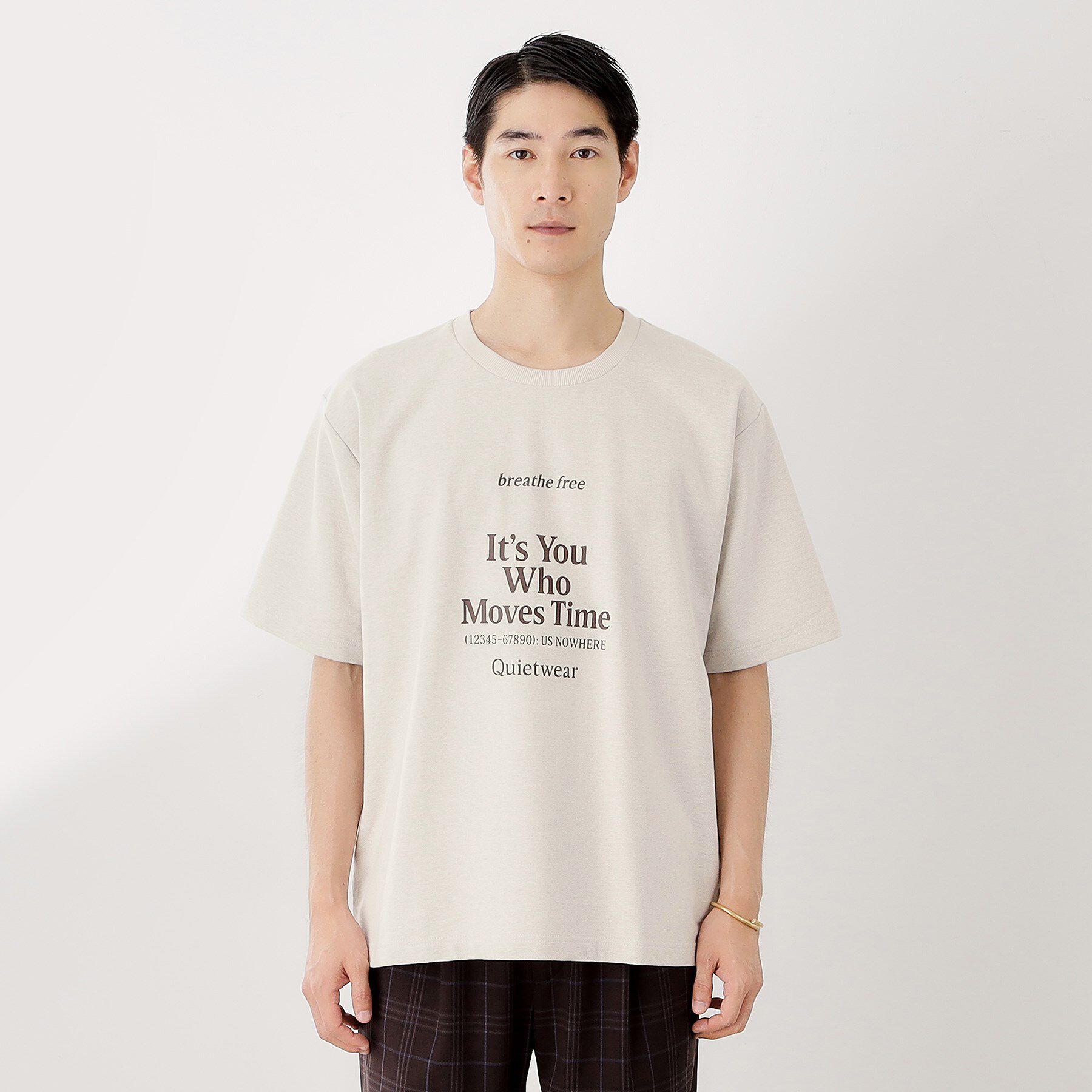 THE SHOP TK「裏配色5分袖プルオーバー」|Tシャツ・カットソー|