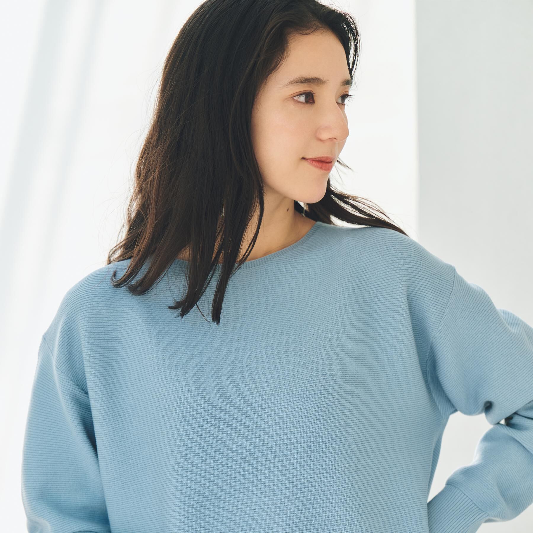 THE SHOP TK「【S-XLサイズ/選べる7色】どこから見ても美しい ガーターニット/毛玉になりにくい/洗濯機OK」|ニット・セーター|