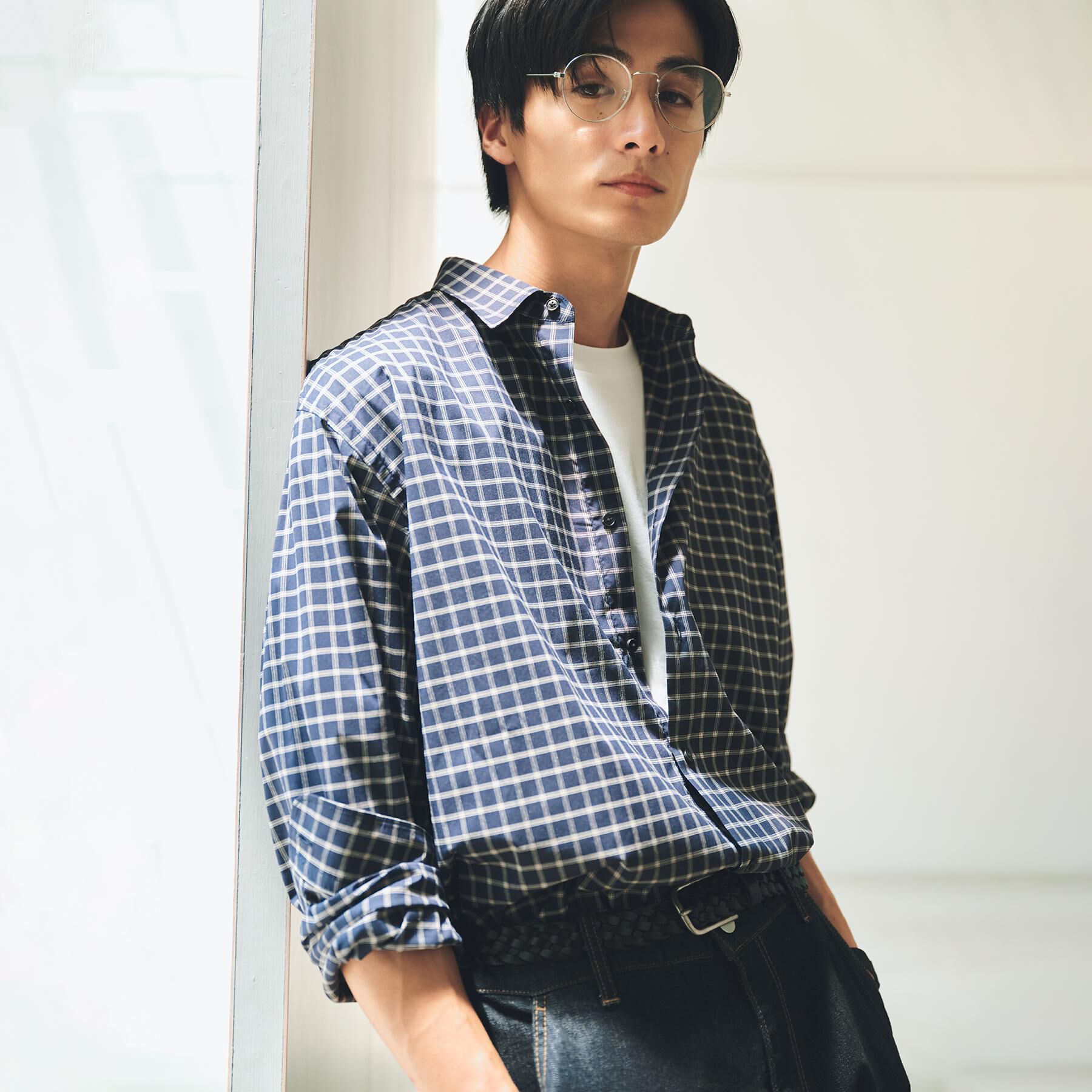 THE SHOP TK「チェック＆ストライプ アソート長袖シャツ【洗濯機OK】」|シャツ・ブラウス|