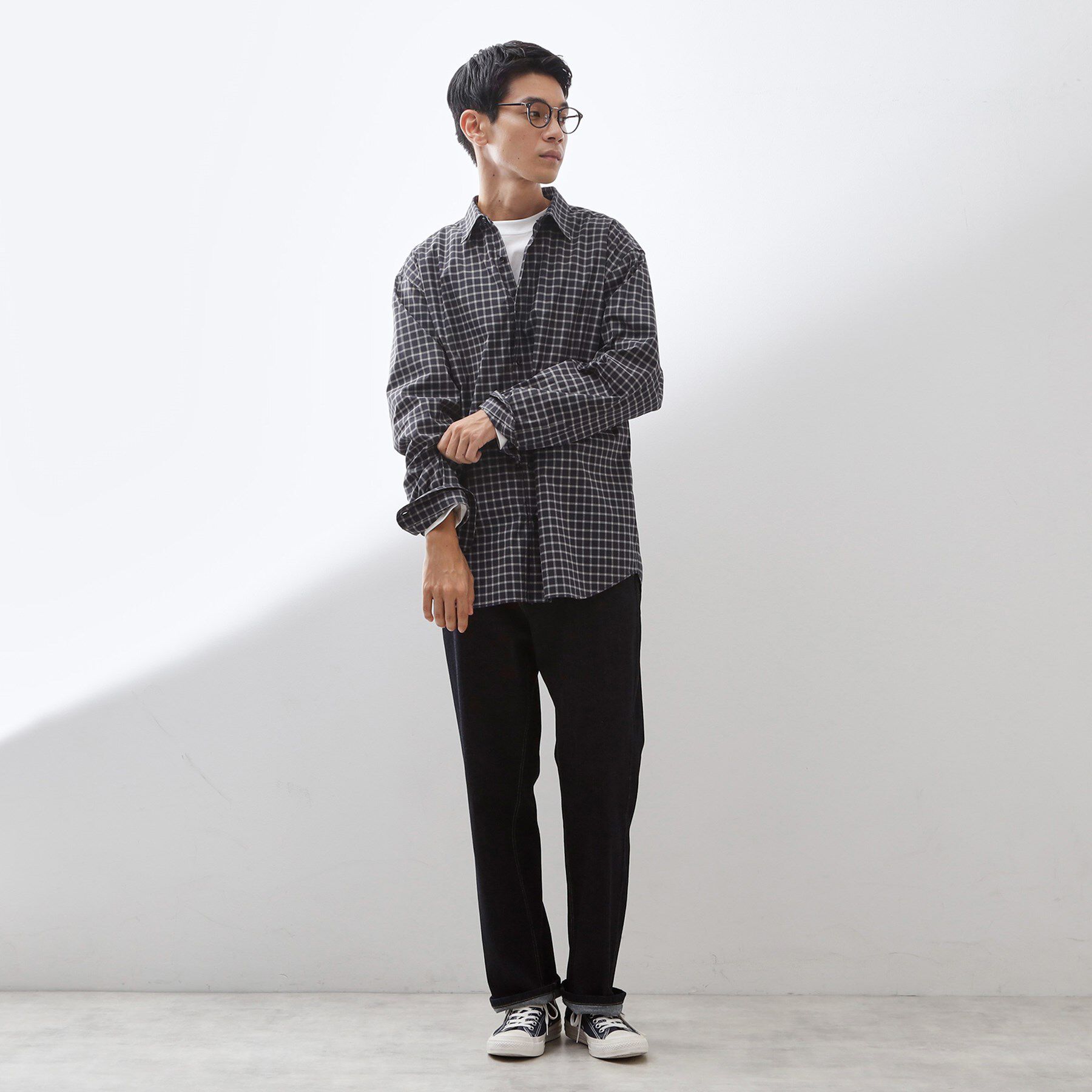 THE SHOP TK「チェック＆ストライプ アソート長袖シャツ【洗濯機OK】」|シャツ・ブラウス|