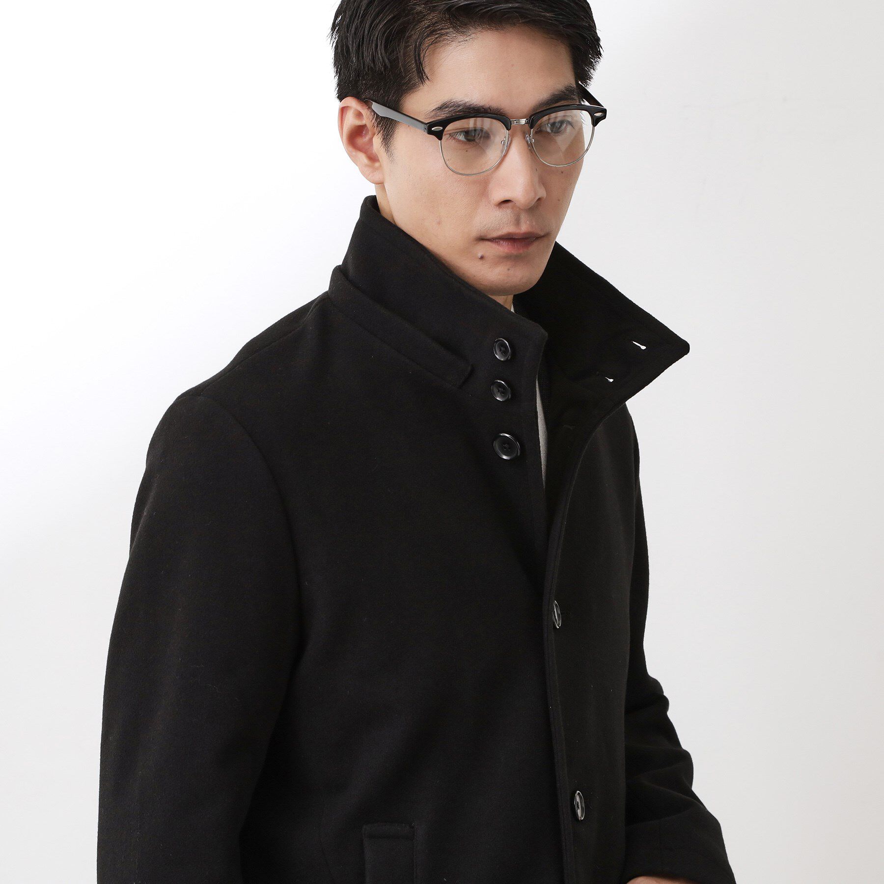 THE SHOP TK「ON/OFF対応 ウーリック スタンド メルトンコート　【洗濯機OK/フード取外し可】」|その他|