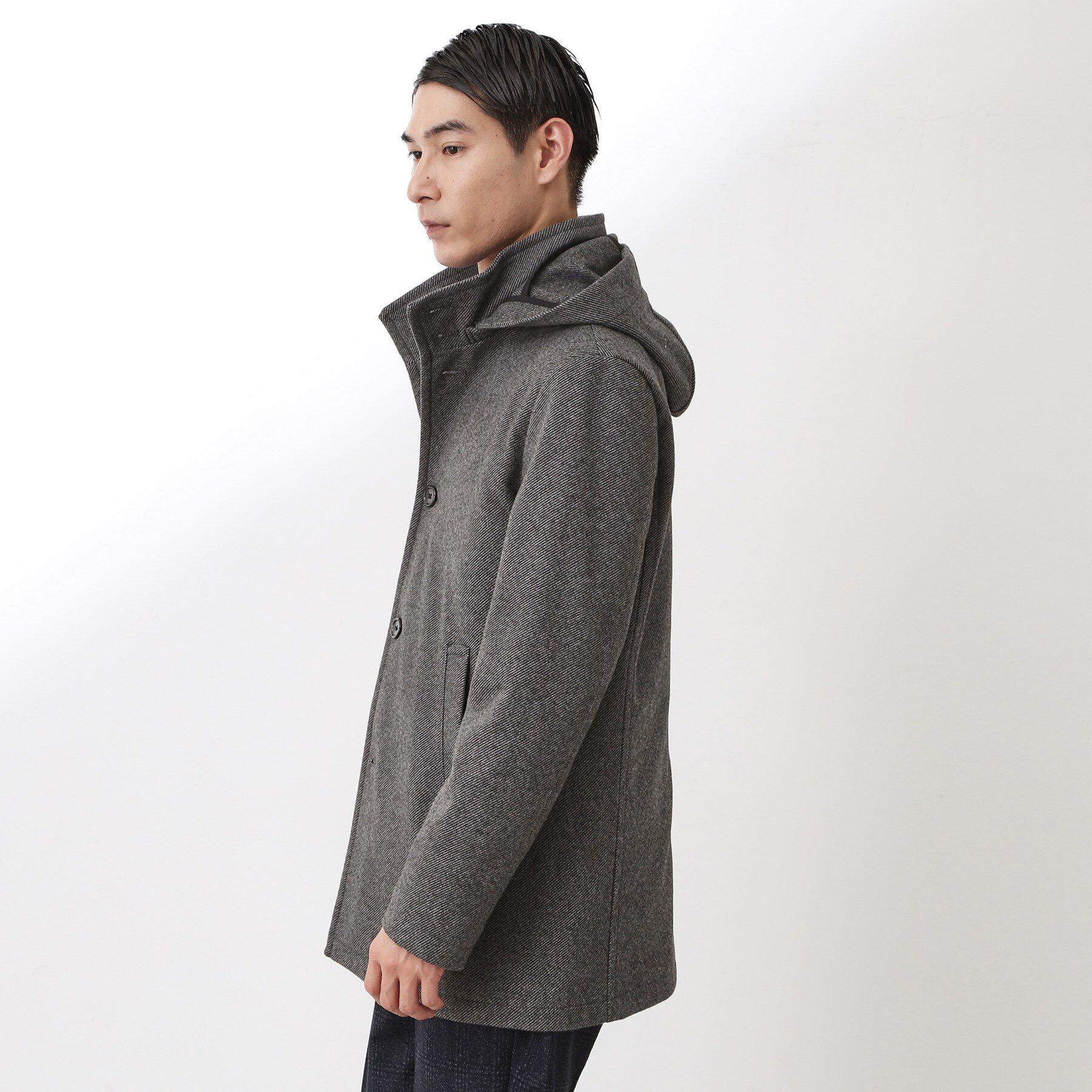 THE SHOP TK「ON/OFF対応 ウーリック スタンド メルトンコート　【洗濯機OK/フード取外し可】」|その他|