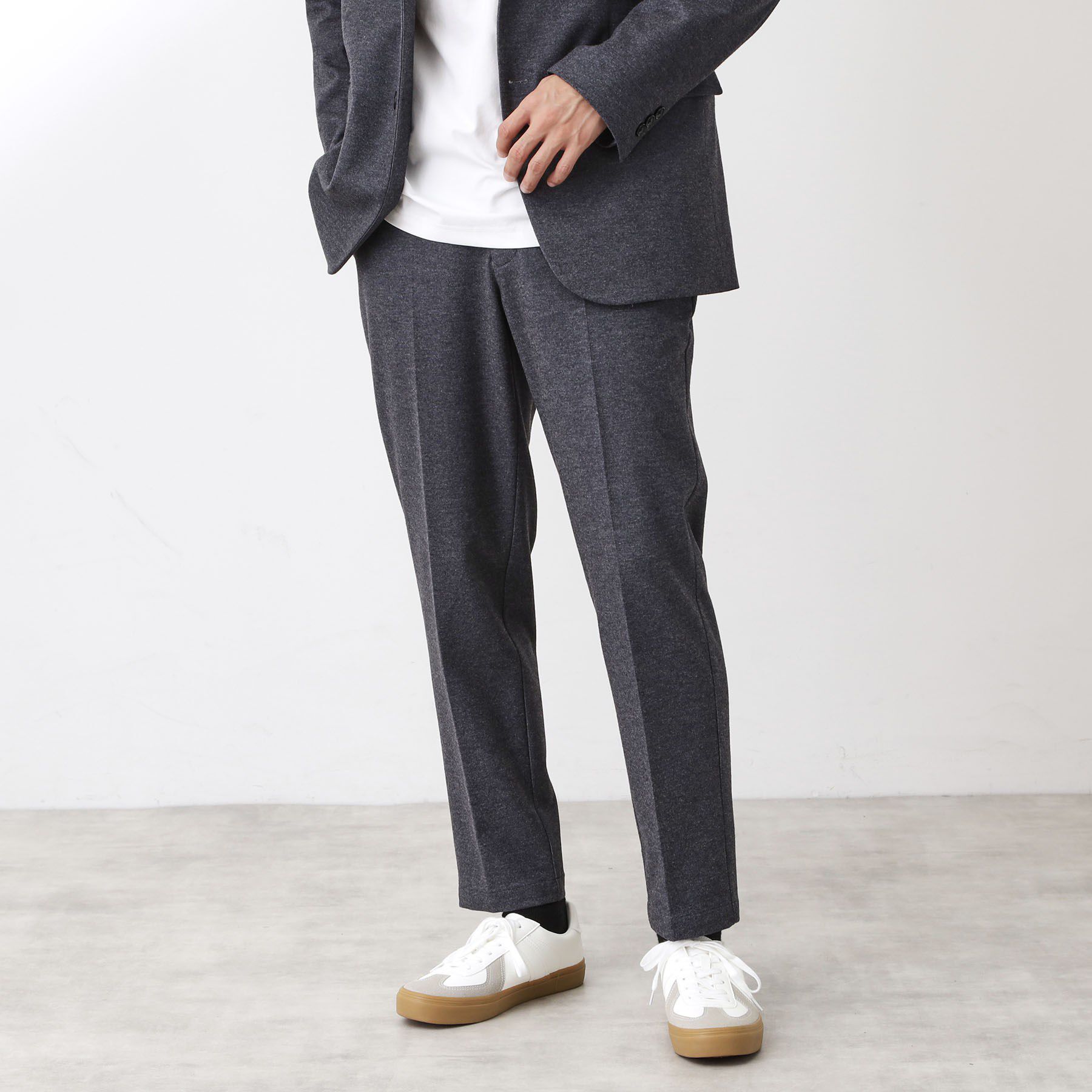 THE SHOP TK「起毛TRジャージスラックス【洗濯機OK／ストレッチ／セットアップ可】」|その他|ブルー(093)