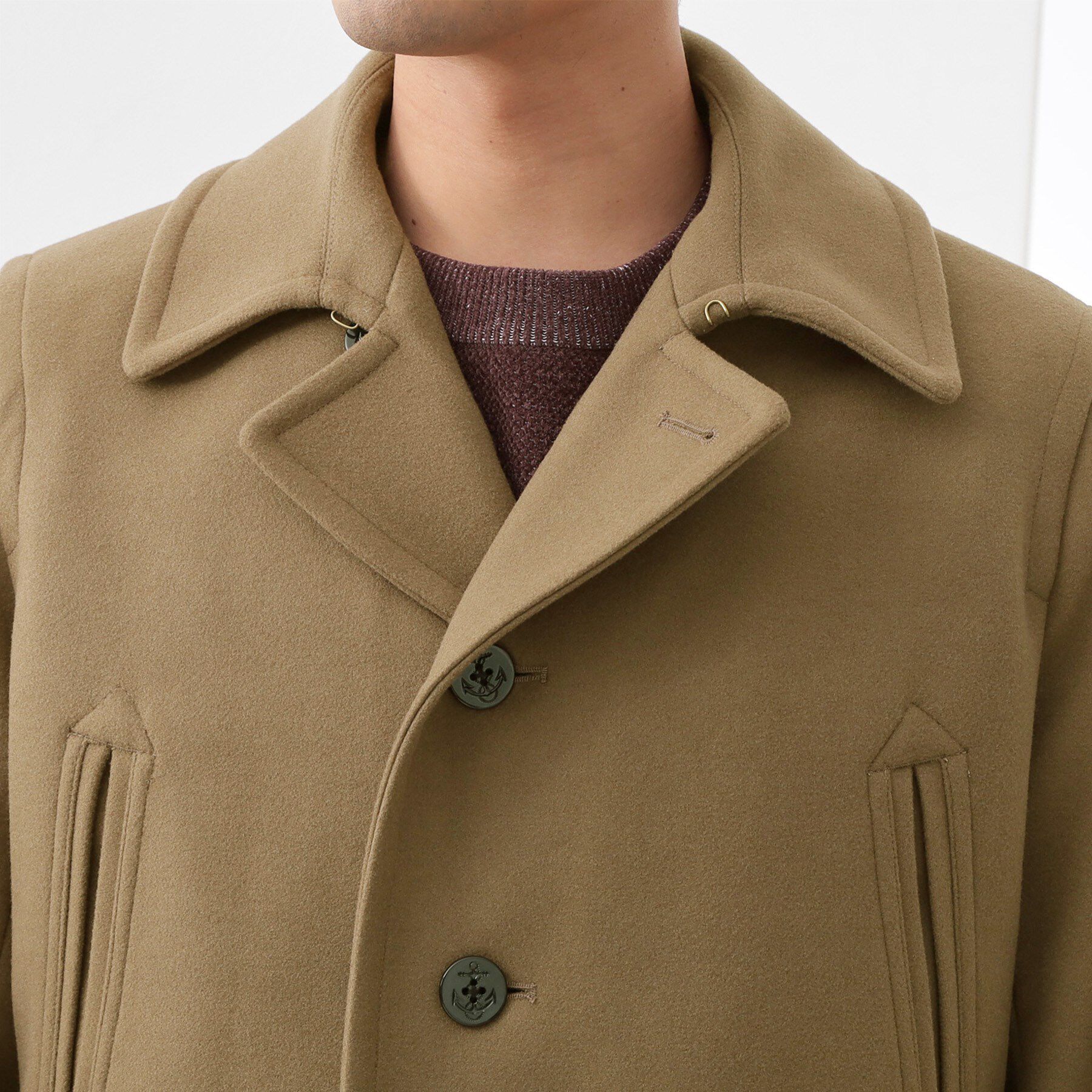 THE SHOP TK「ウーリックシングルPジャケット」|ピーコート|