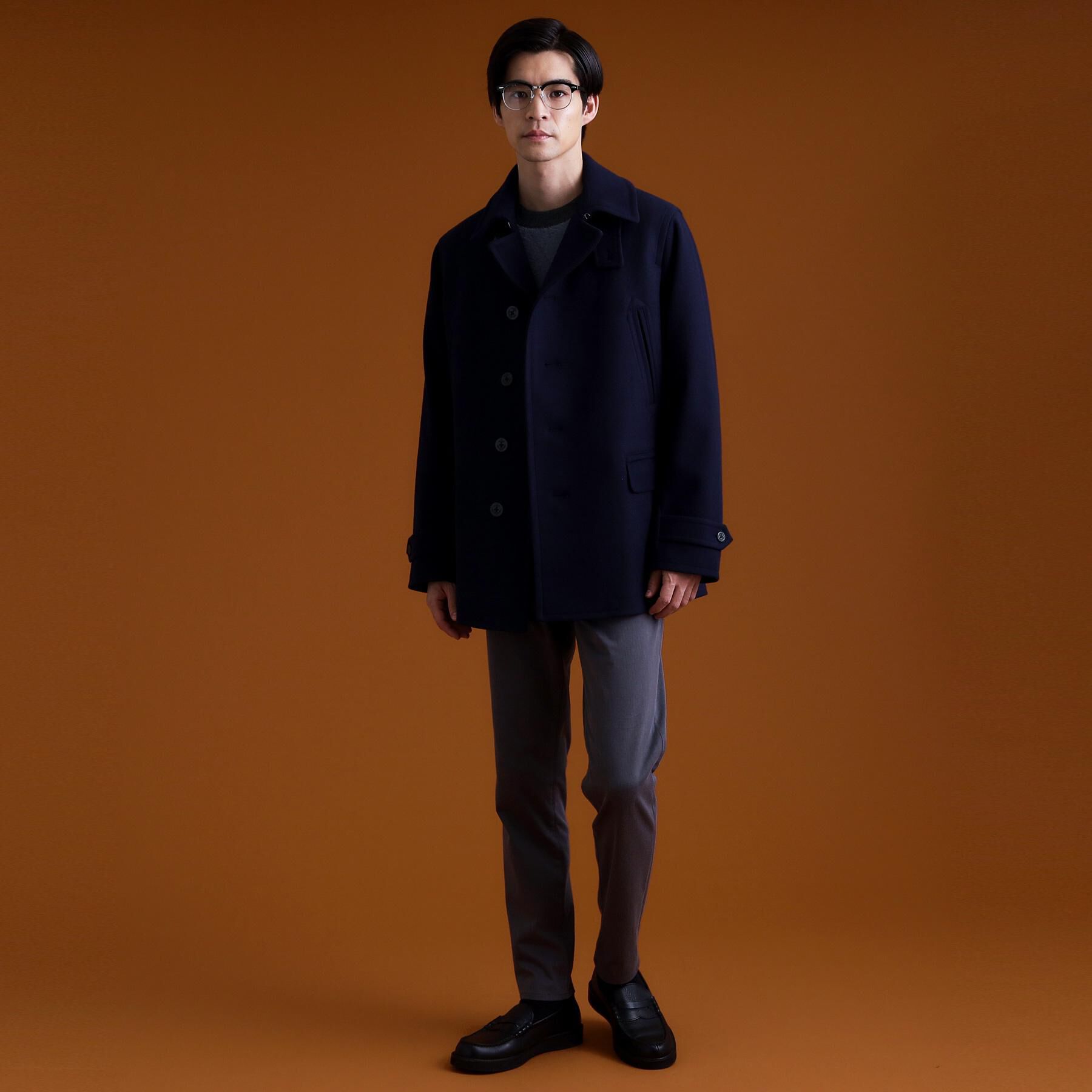 THE SHOP TK「ウーリックシングルPジャケット」|ピーコート|