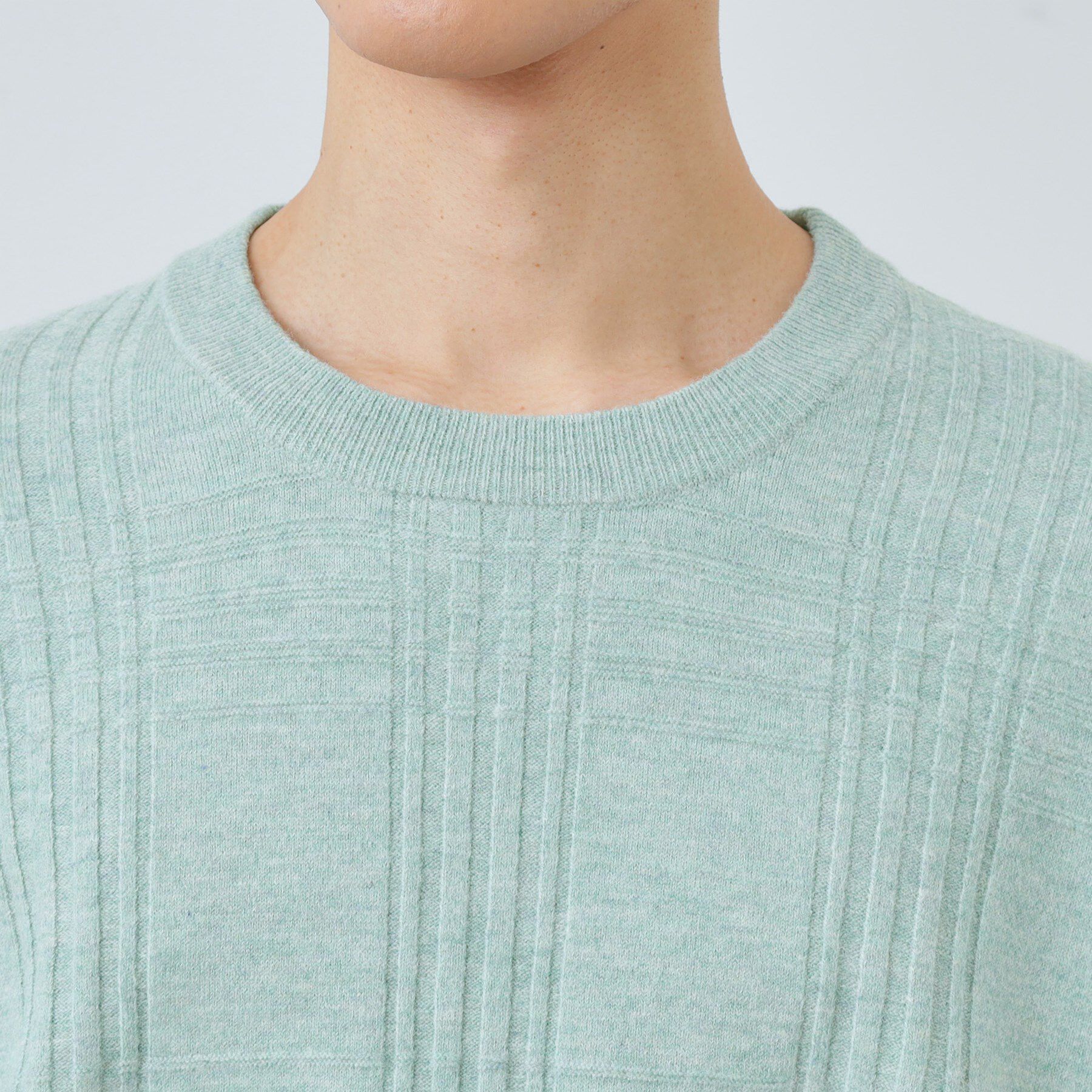 THE SHOP TK「【優しい肌触り】カシミヤタッチ チェックニット　洗濯機OK」|ニット・セーター|