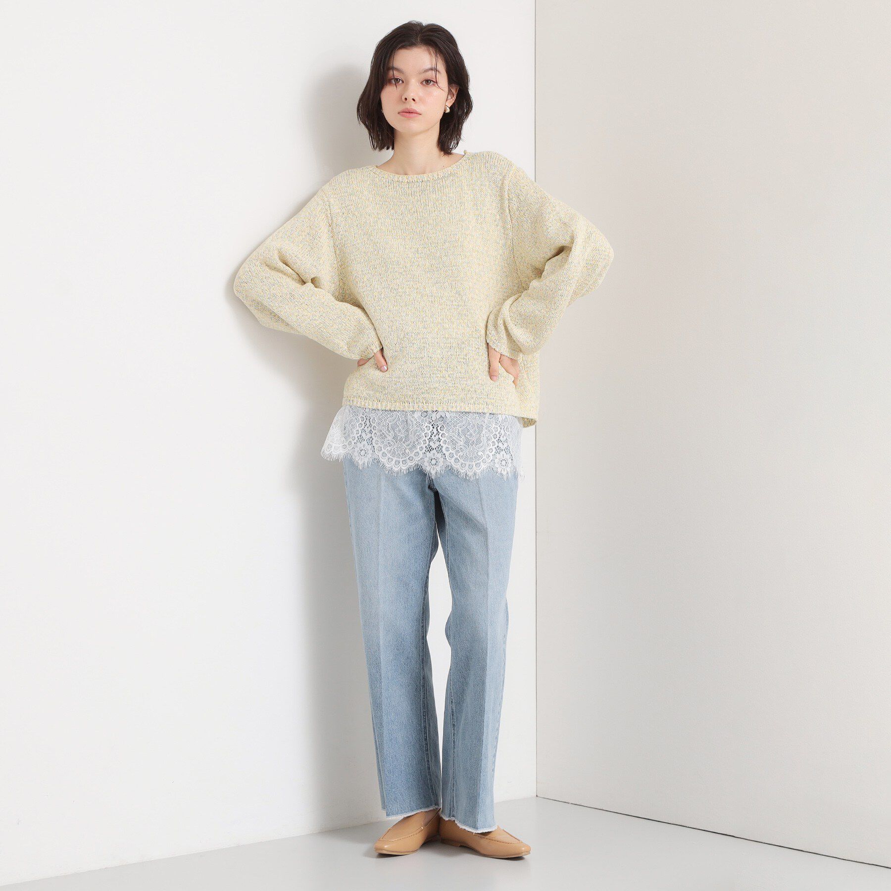 THE SHOP TK「【人気アイテム】裾レースタンクトップ」|キャミソール|