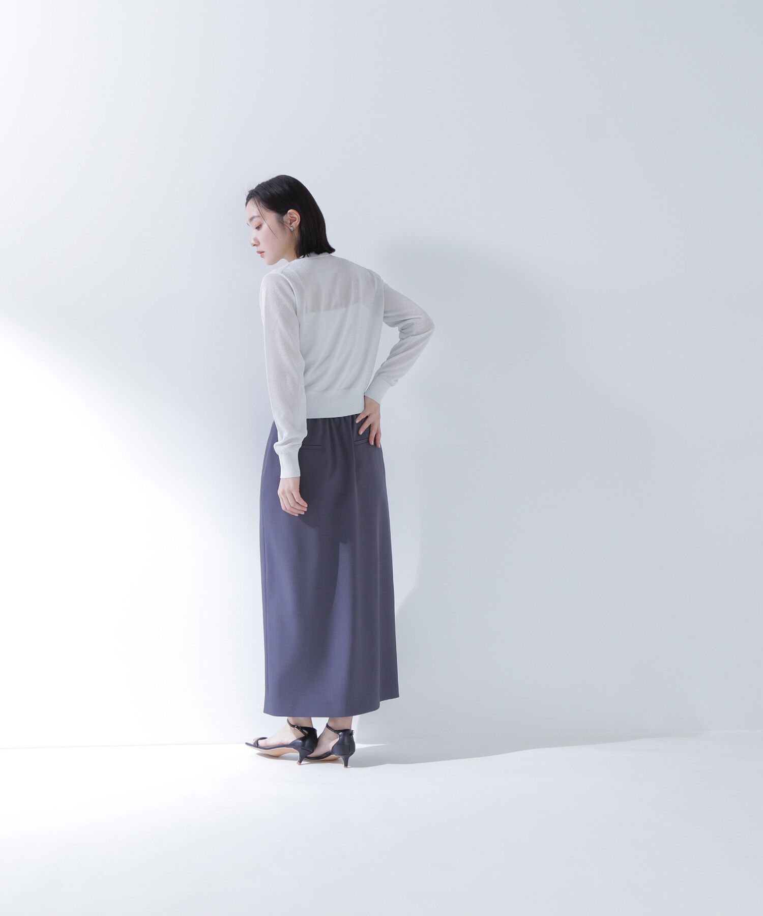  「ラメシアーベーシックカーディガン」|ニット・セーター|