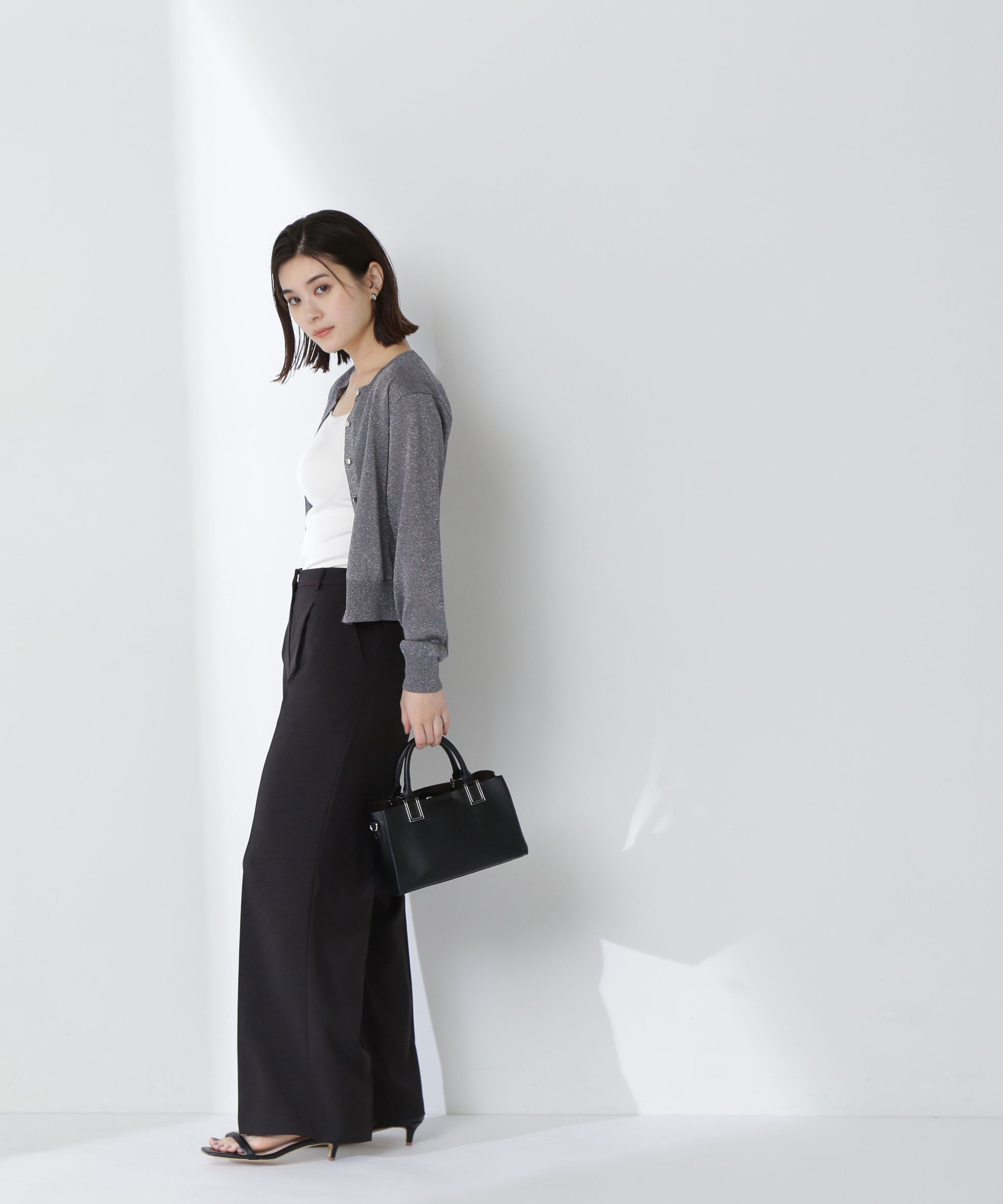  「ラメシアーベーシックカーディガン」|ニット・セーター|