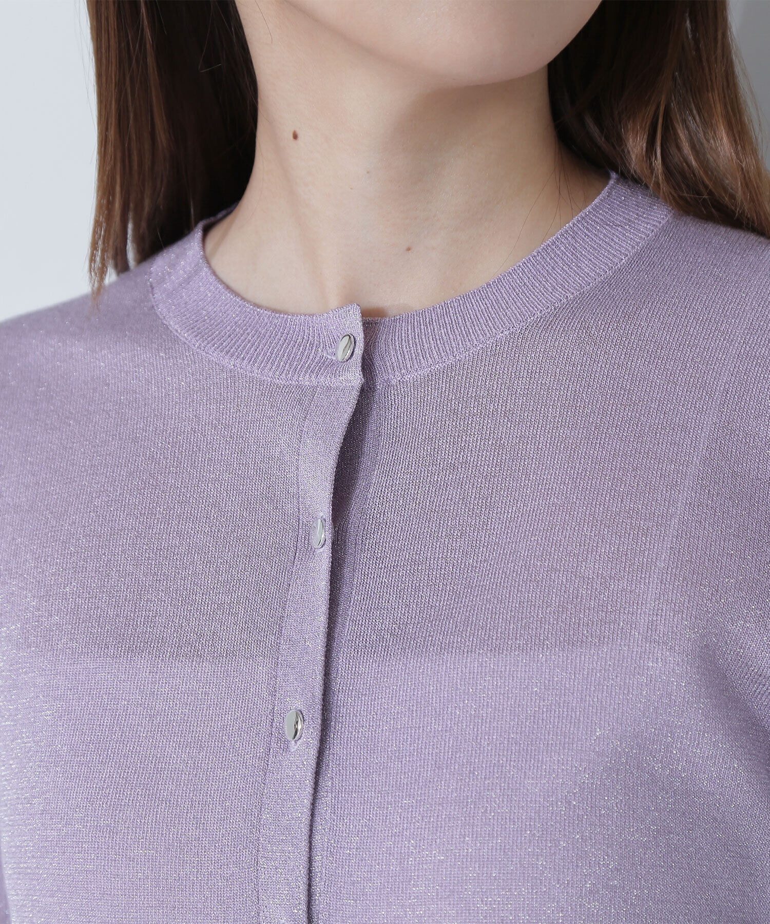  「ラメシアーベーシックカーディガン」|ニット・セーター|