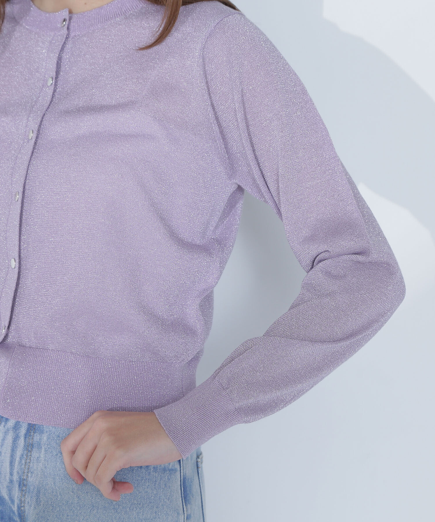  「ラメシアーベーシックカーディガン」|ニット・セーター|