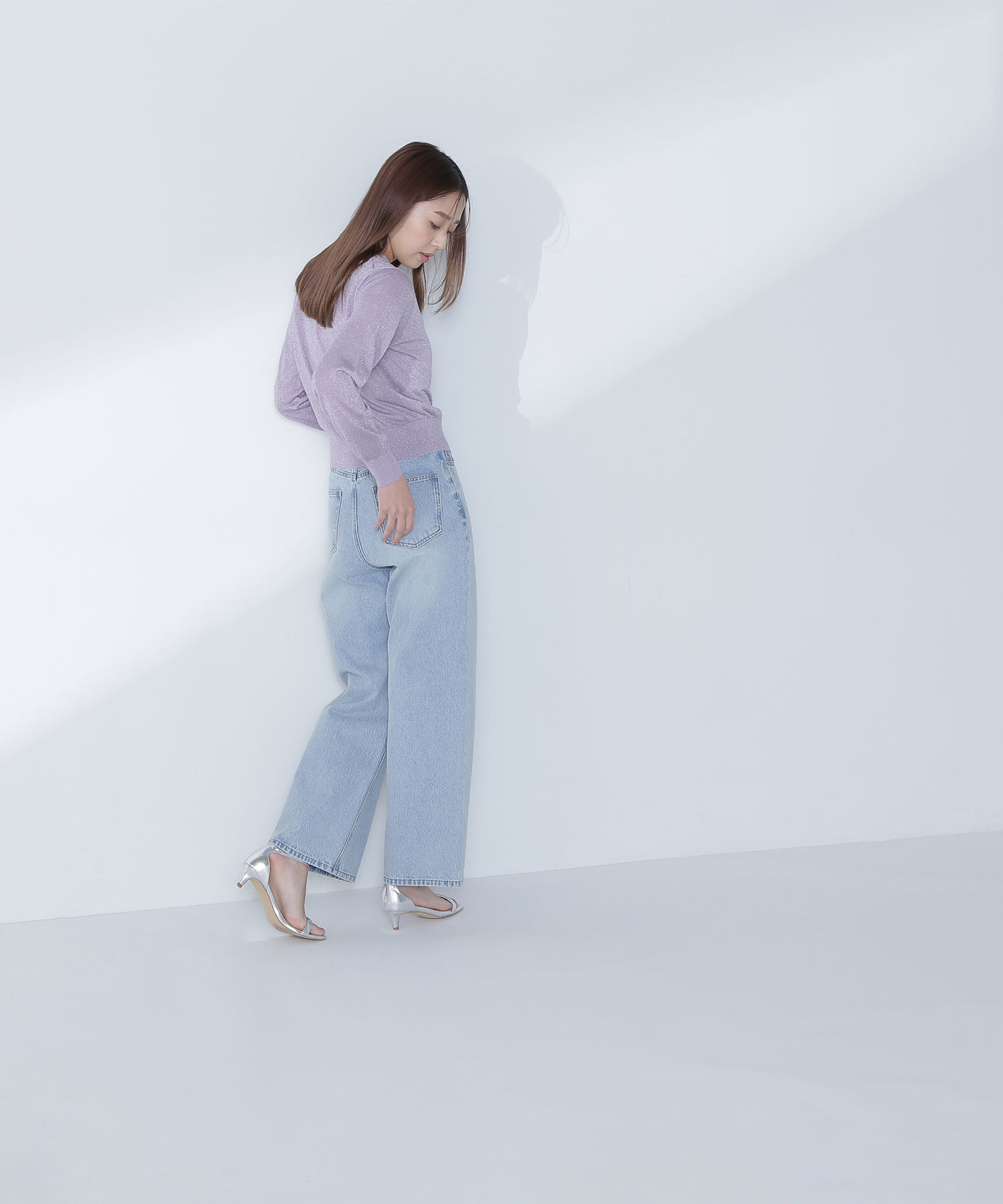  「ラメシアーベーシックカーディガン」|ニット・セーター|