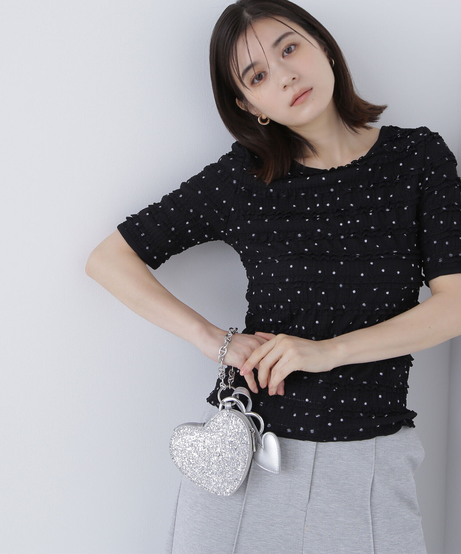  「ドットバイカラーカットソー」|Tシャツ・カットソー|