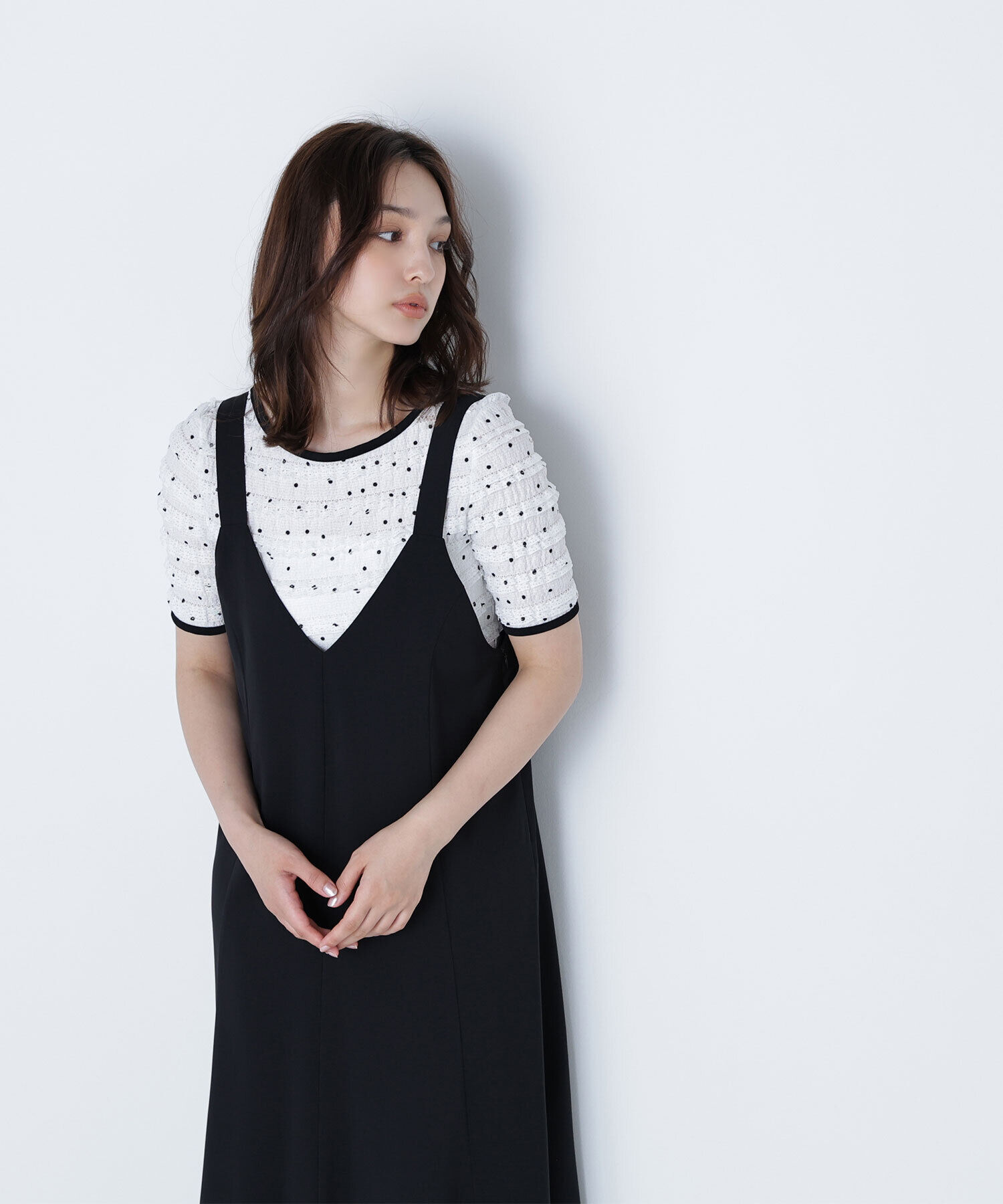  「ドットバイカラーカットソー」|Tシャツ・カットソー|