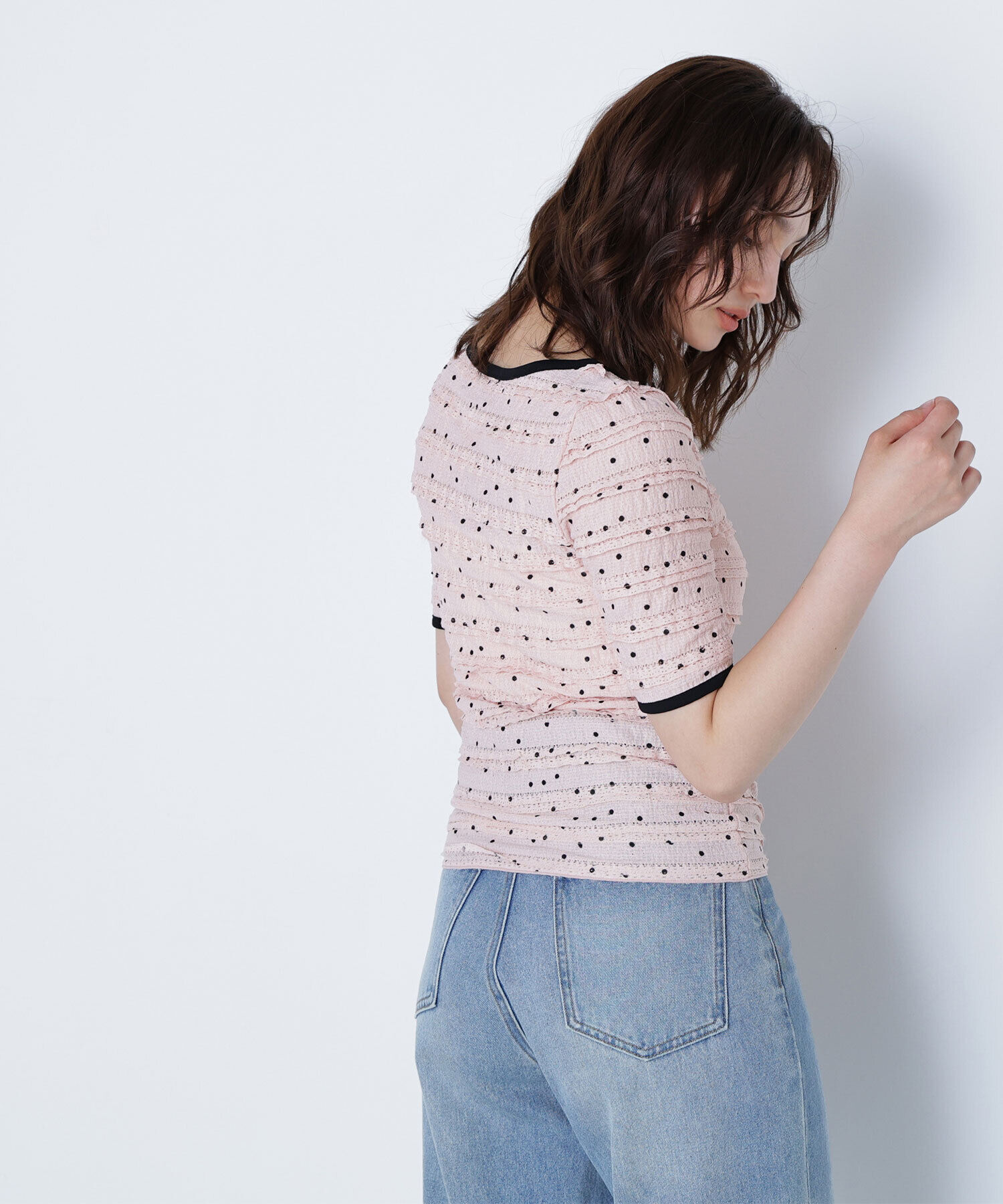  「ドットバイカラーカットソー」|Tシャツ・カットソー|