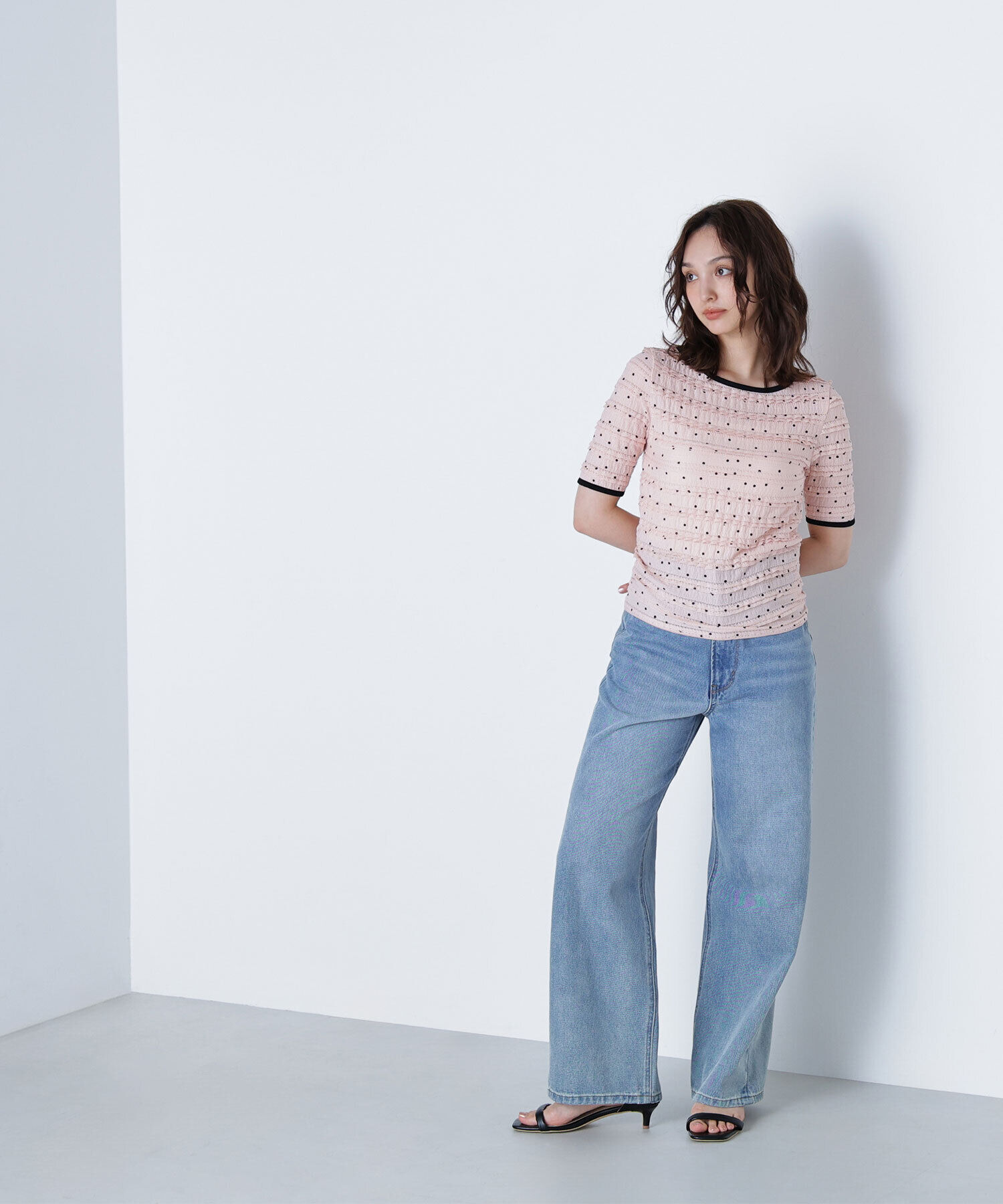  「ドットバイカラーカットソー」|Tシャツ・カットソー|