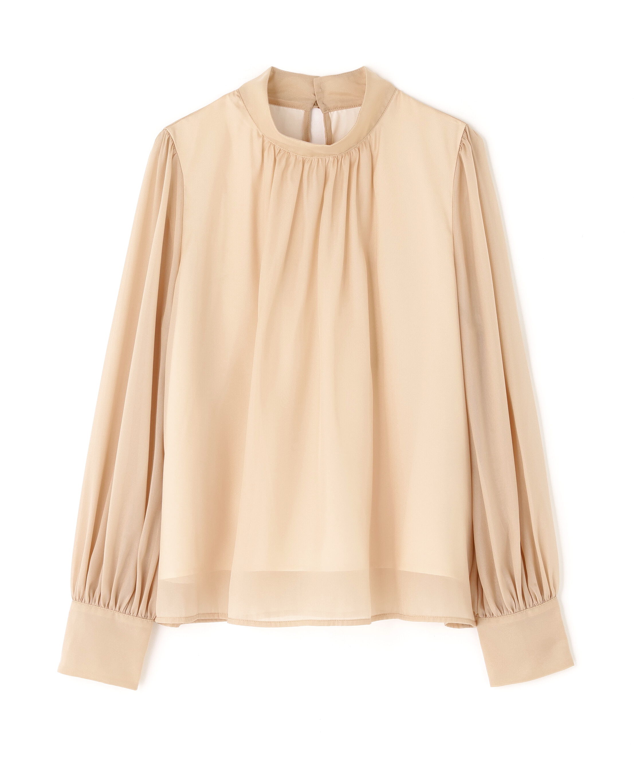  「ハイネックボリュームシアーブラウス」|シャツ・ブラウス|