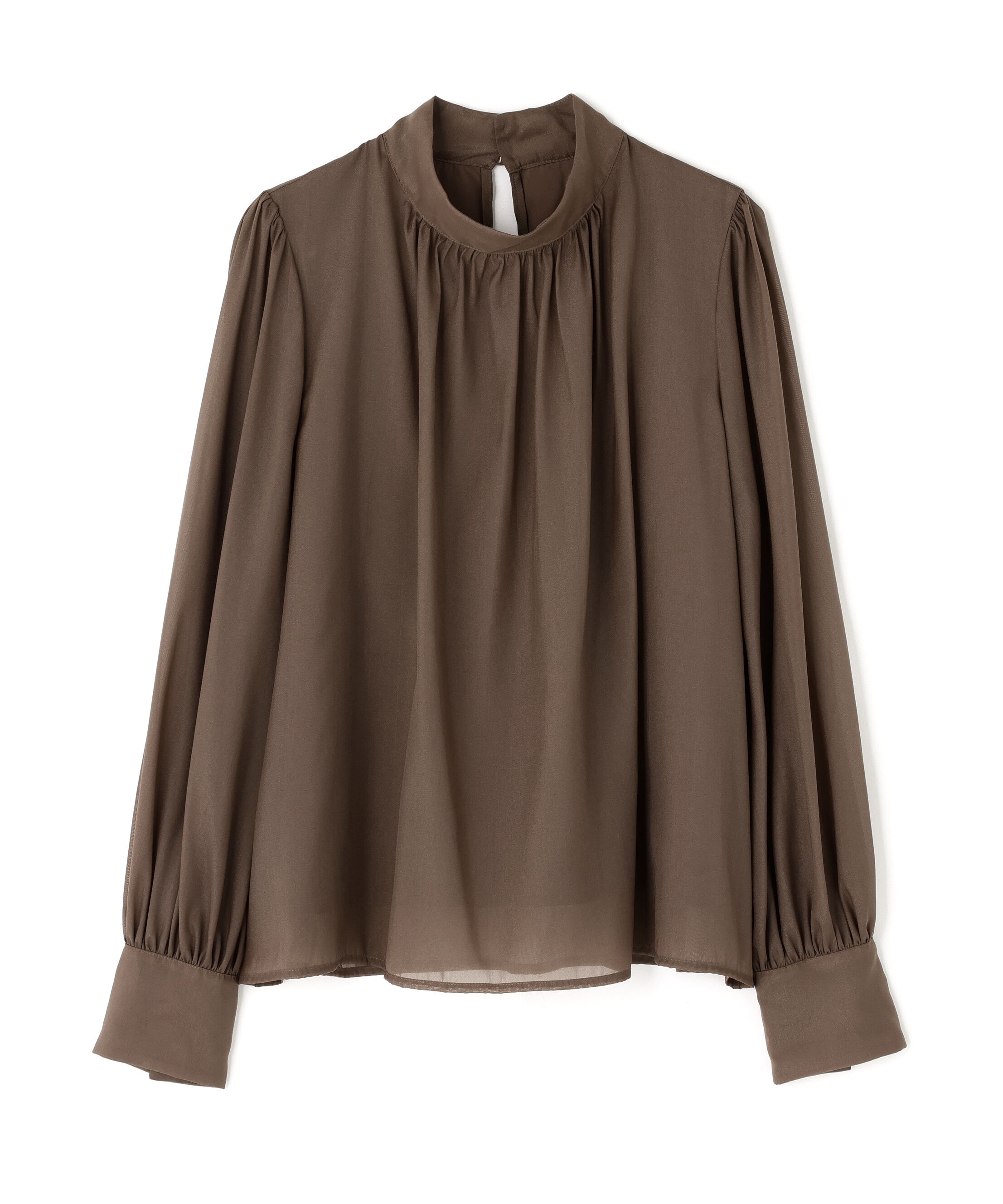  「ハイネックボリュームシアーブラウス」|シャツ・ブラウス|