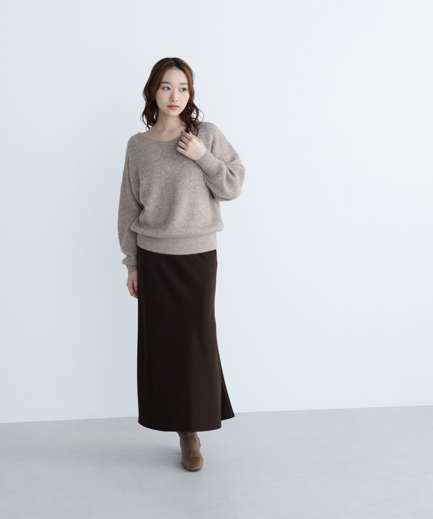  「バイアスサテンナロースカート」|スカート|