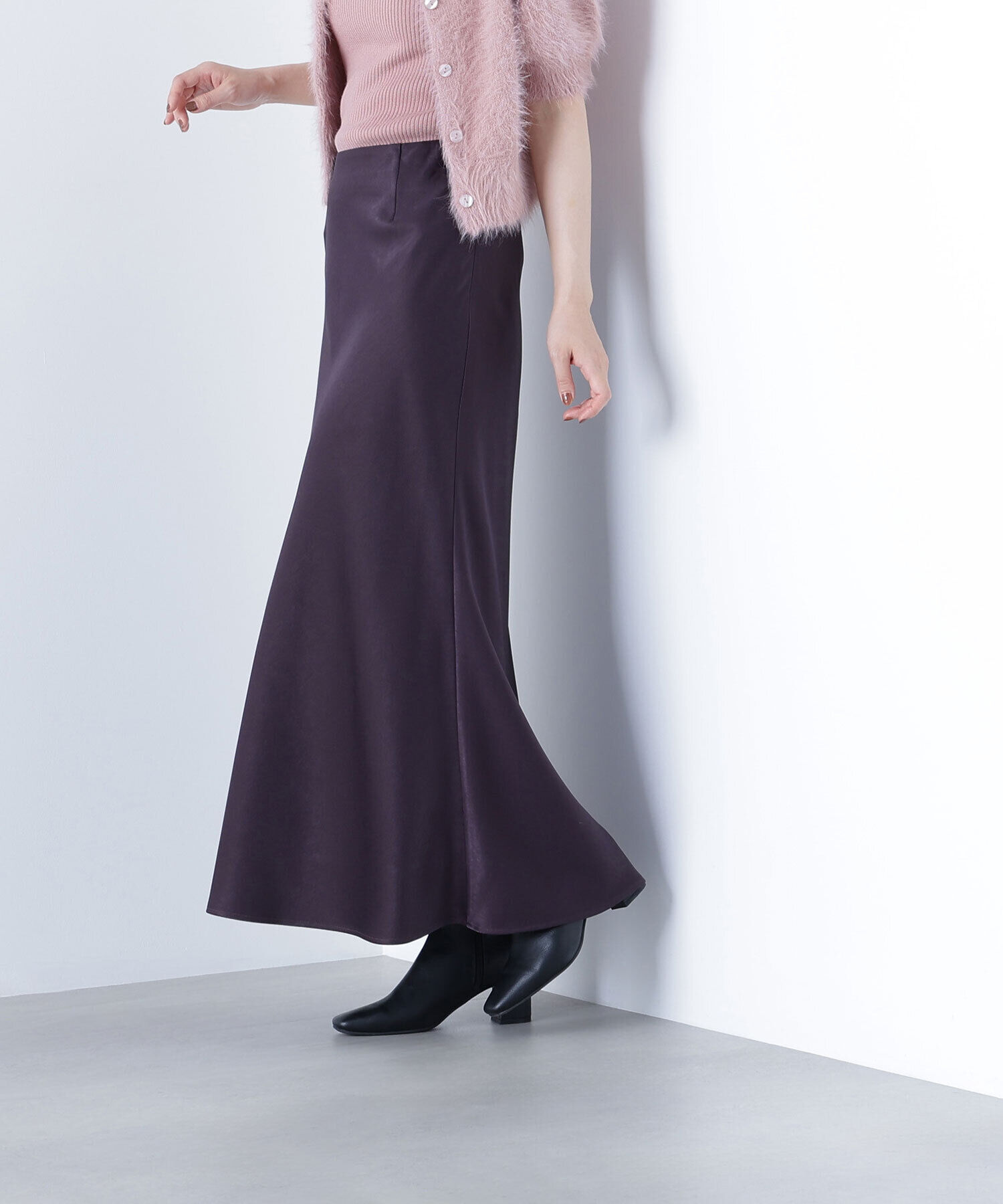  「バイアスサテンナロースカート」|スカート|