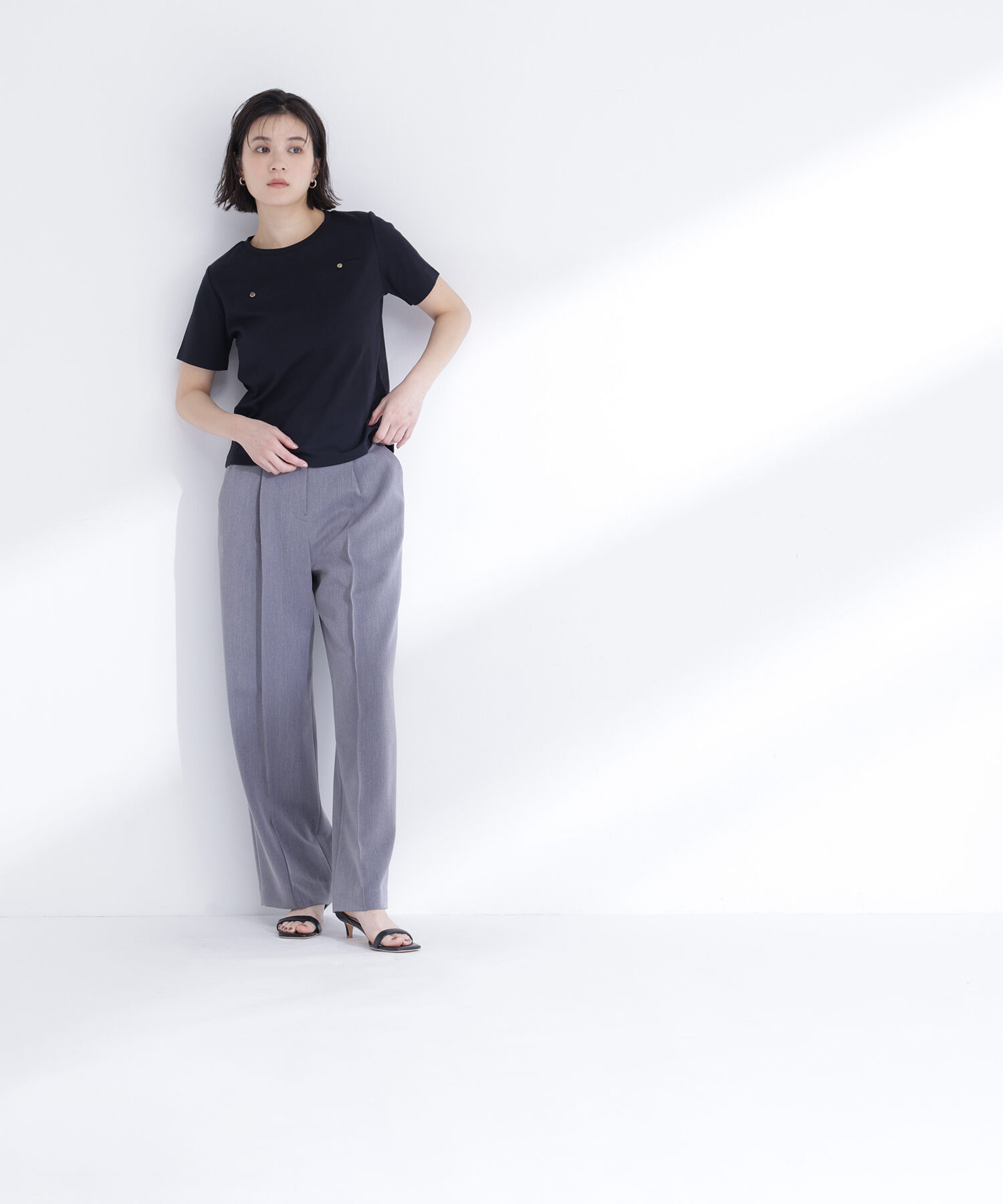  「コンパクトベスト セットアップ ワイドストレートパンツ」|その他|