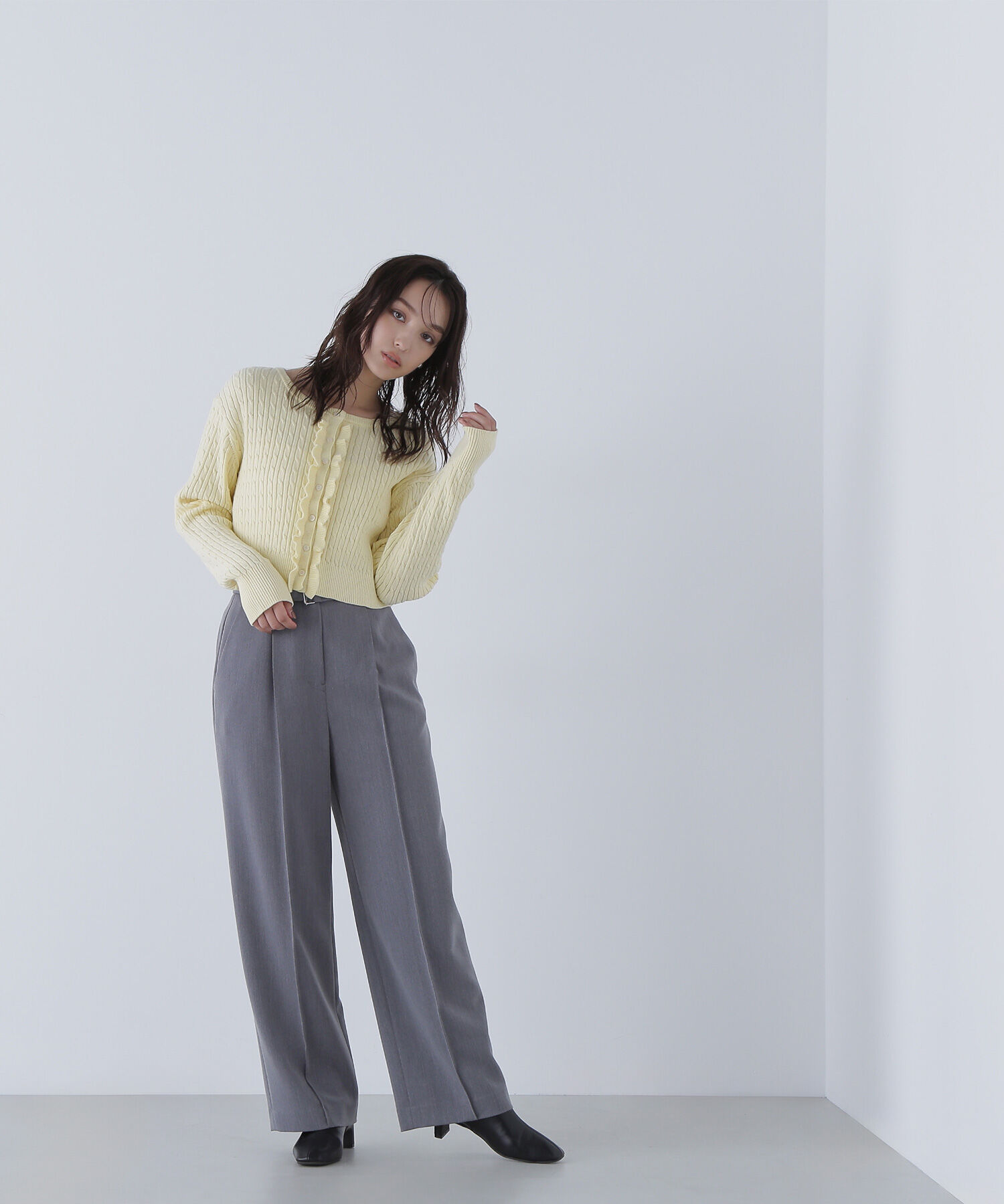  「コンパクトベスト セットアップ ワイドストレートパンツ」|その他|