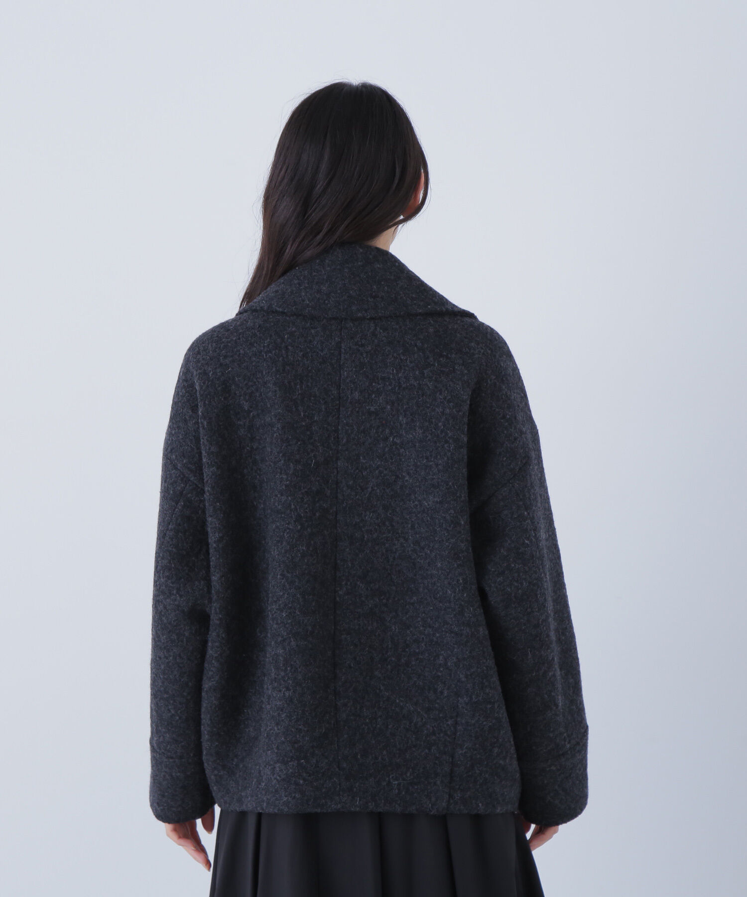  「ウーリーフォルムハーフコート」|ブルゾン・スタジャン|