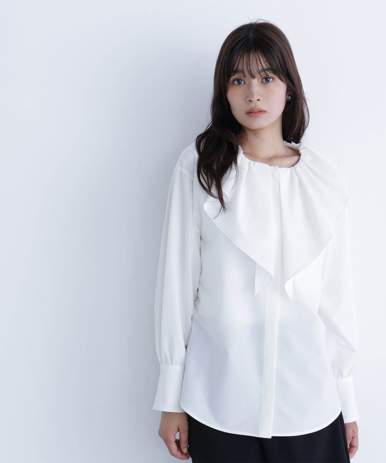  「デザインラッフルブラウス」|シャツ・ブラウス|