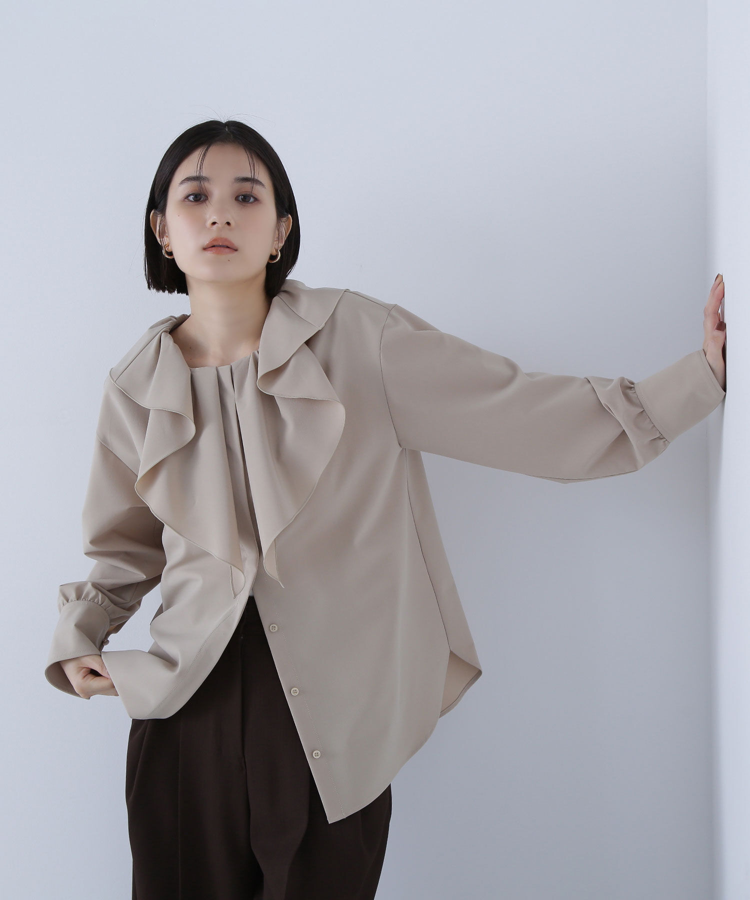  「デザインラッフルブラウス」|シャツ・ブラウス|