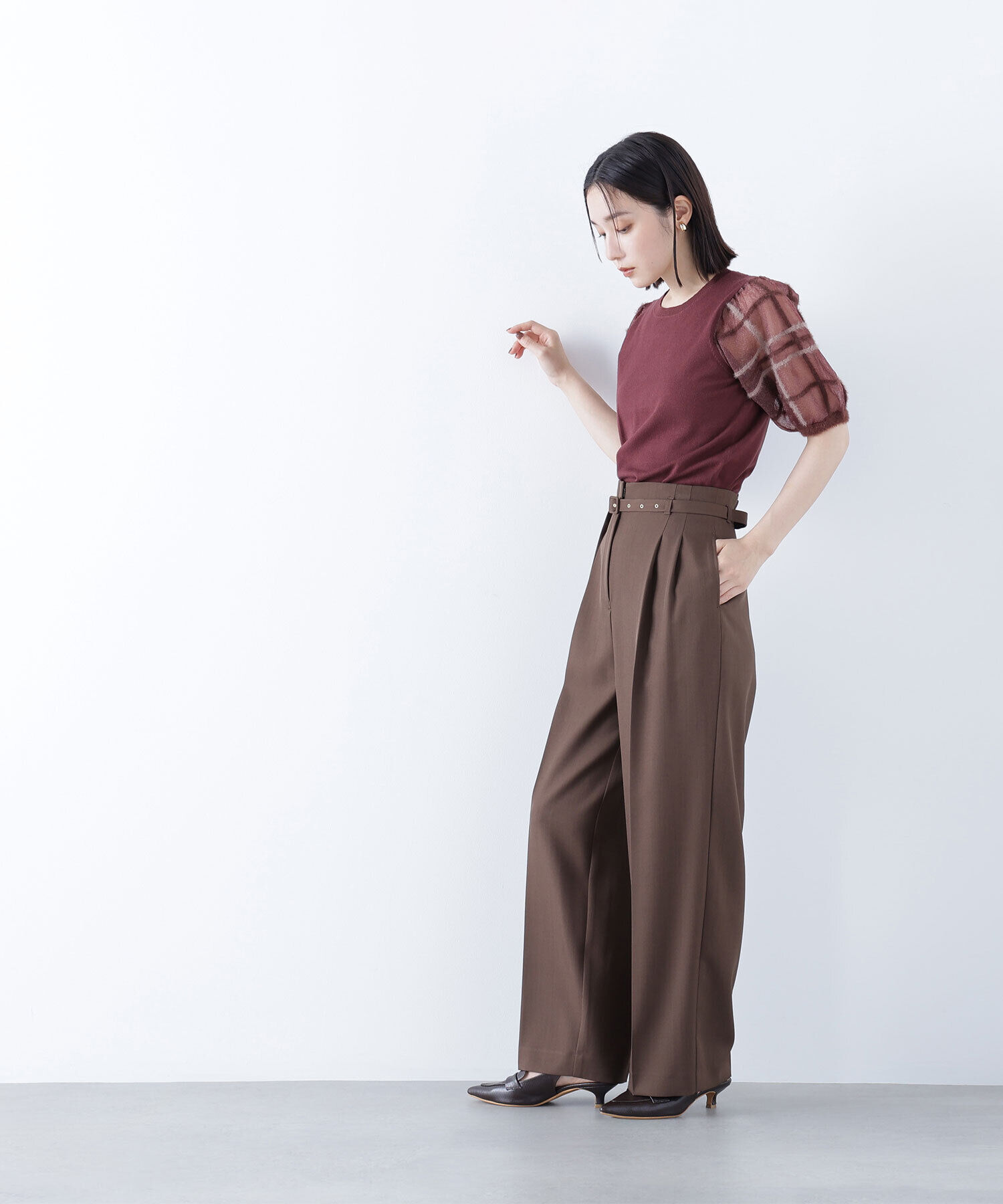  「くびれ仕込みベルテッドパンツ」|その他|