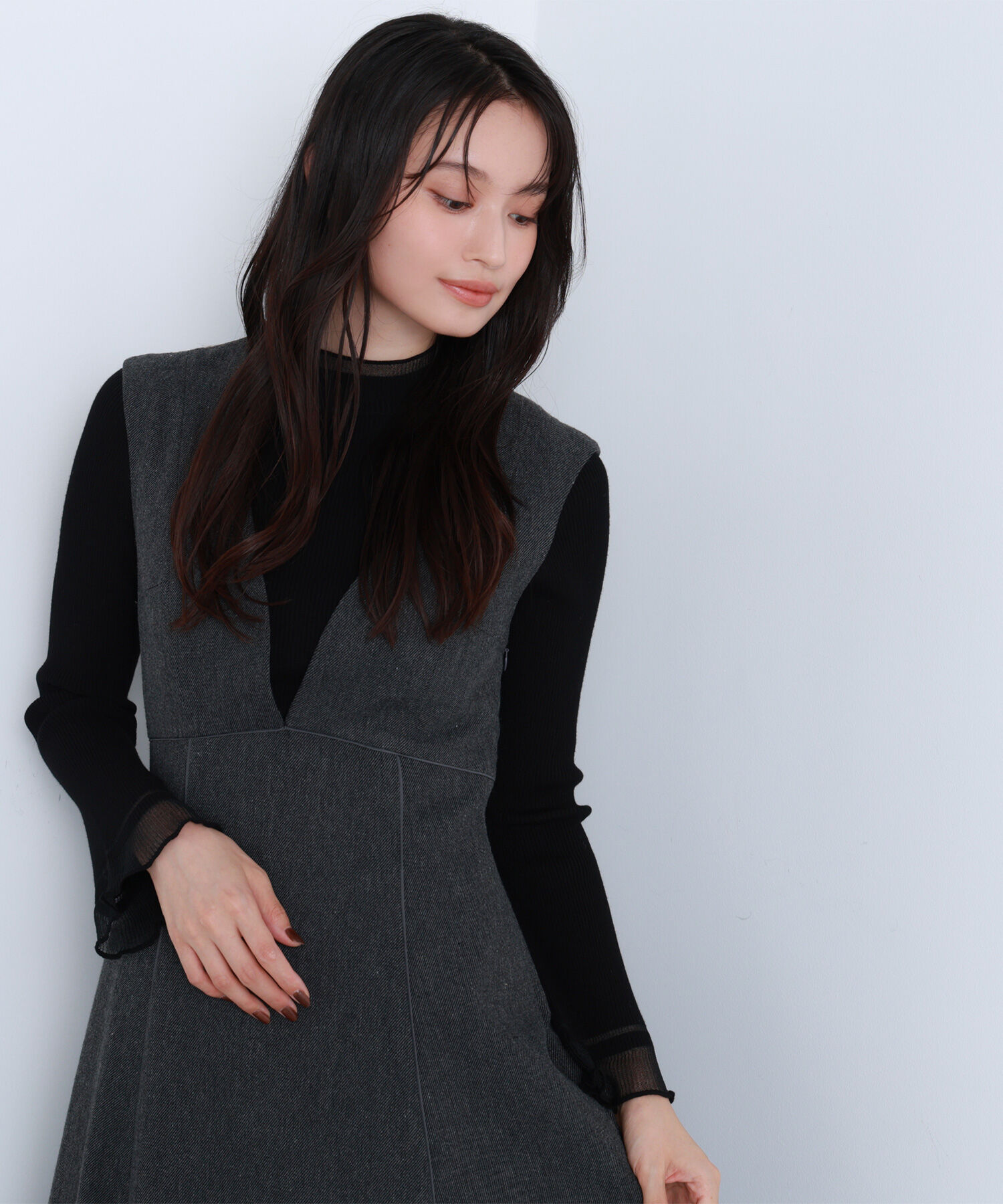  「&ldquo;さりげな&rdquo;シアースリーブニット」|ニット・セーター|