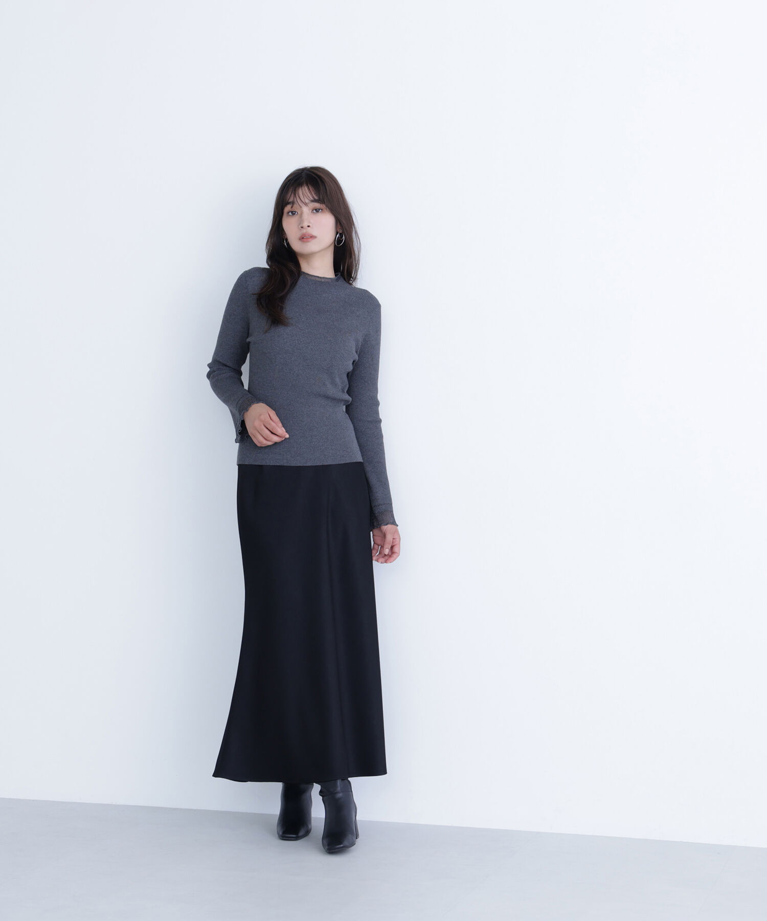  「&ldquo;さりげな&rdquo;シアースリーブニット」|ニット・セーター|