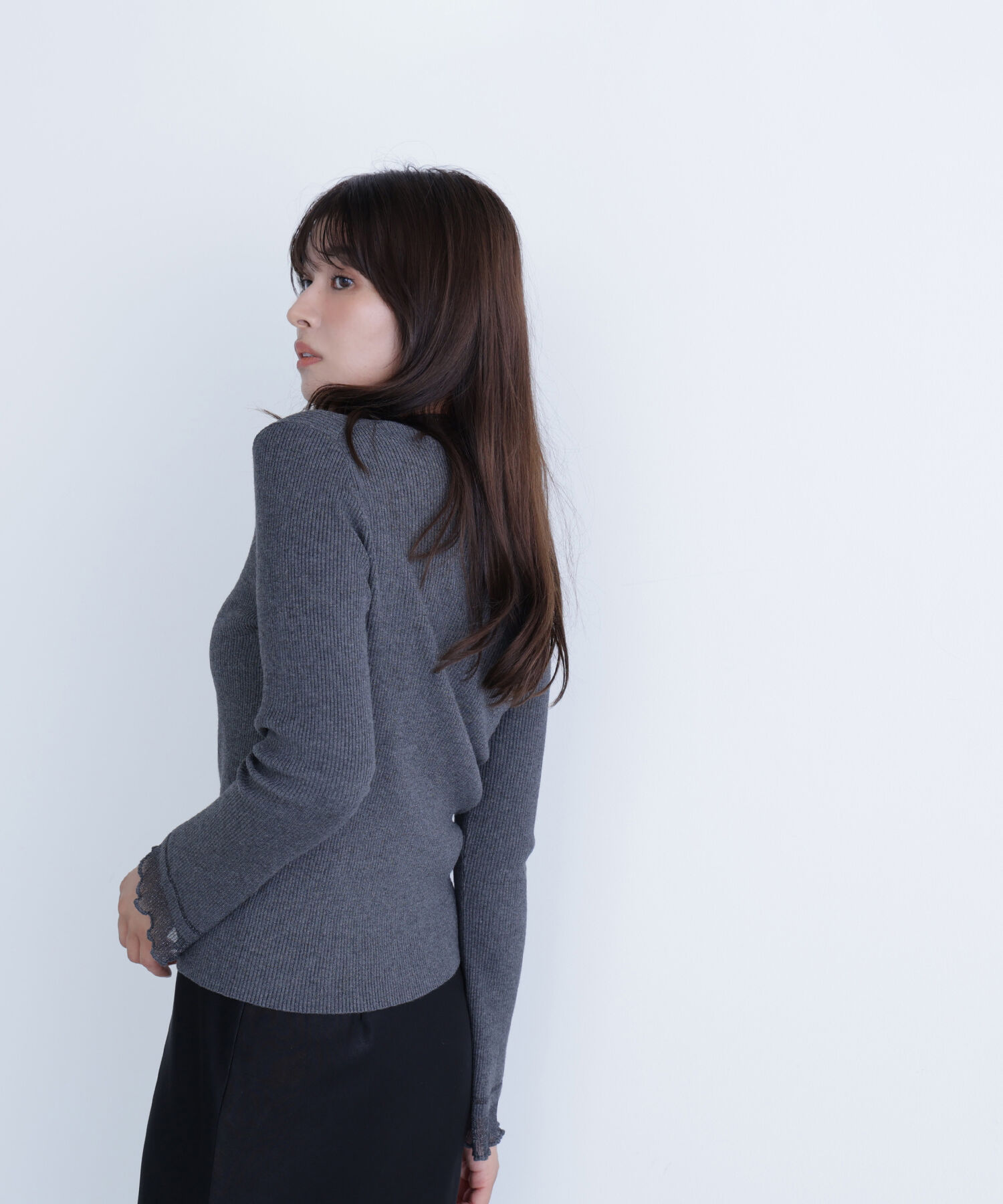  「&ldquo;さりげな&rdquo;シアースリーブニット」|ニット・セーター|