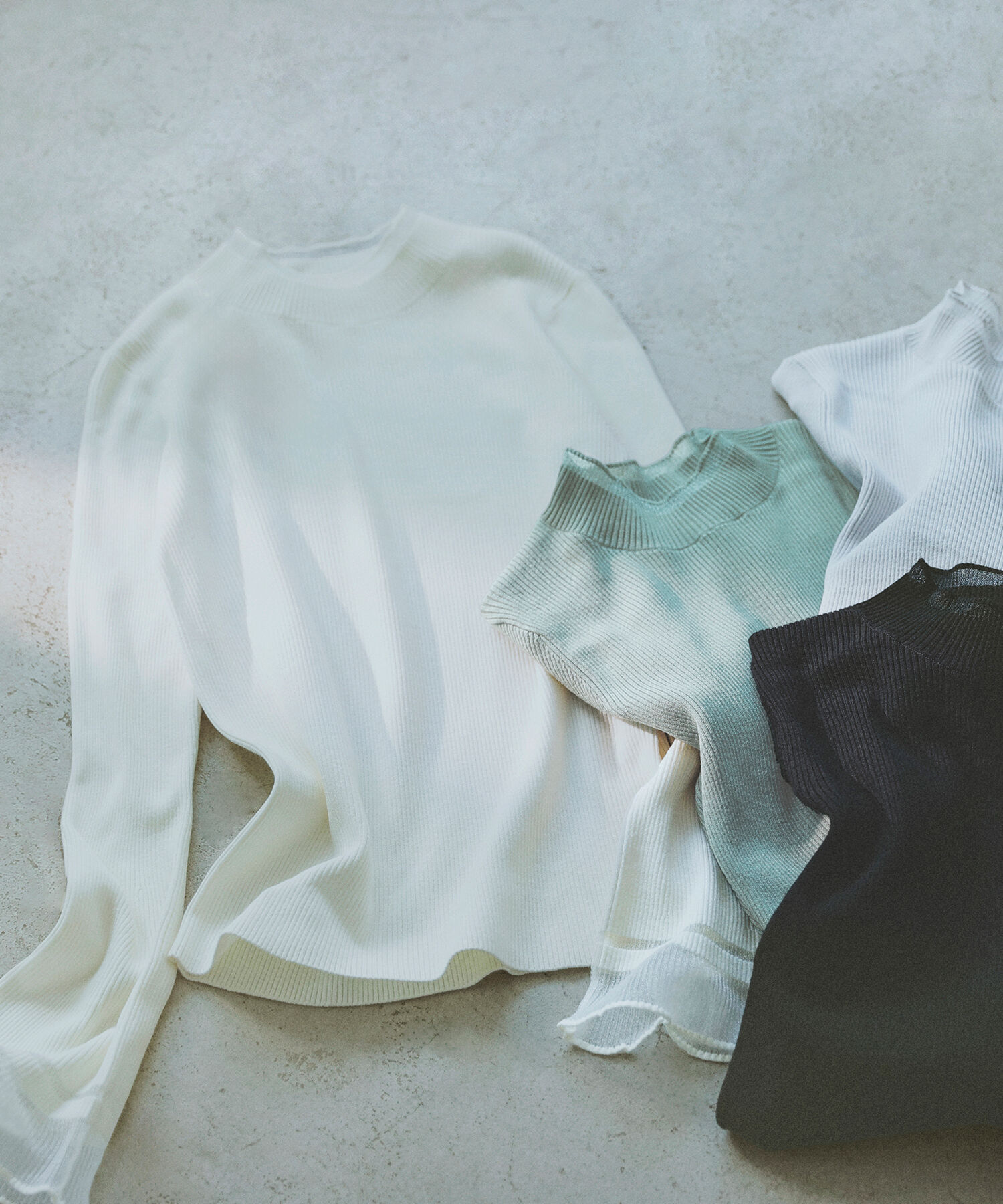  「&ldquo;さりげな&rdquo;シアースリーブニット」|ニット・セーター|