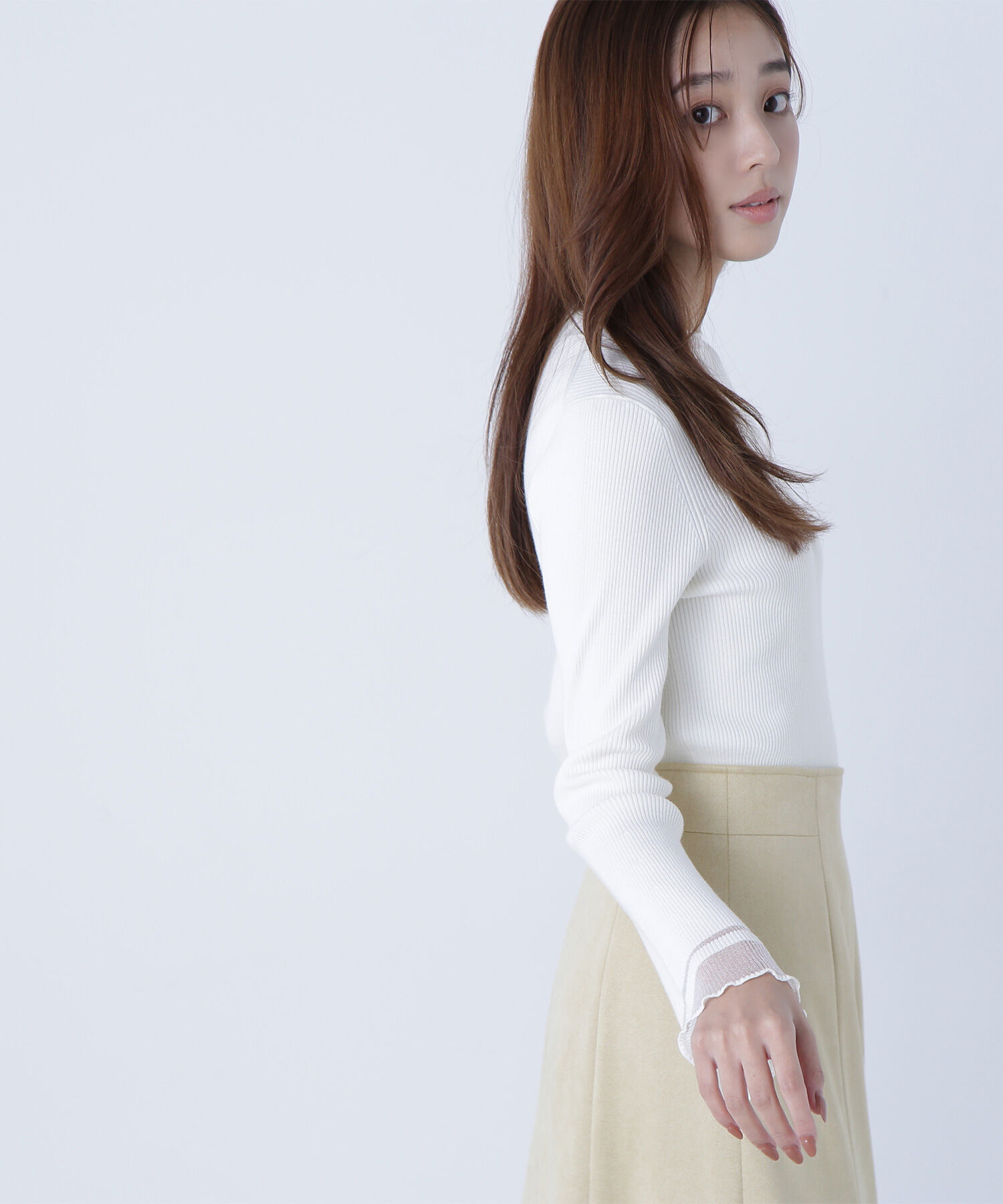  「&ldquo;さりげな&rdquo;シアースリーブニット」|ニット・セーター|