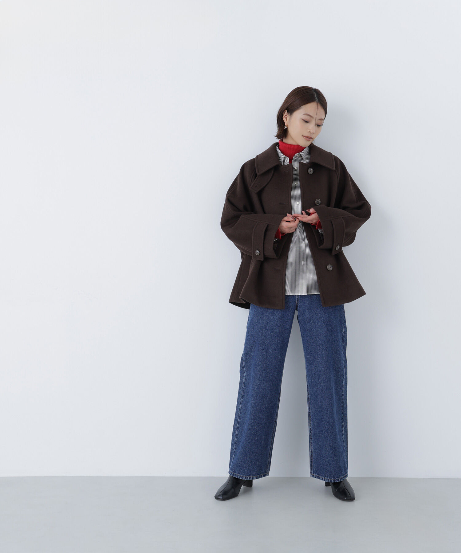  「ステンカラーハーフコート」|ブルゾン・スタジャン|