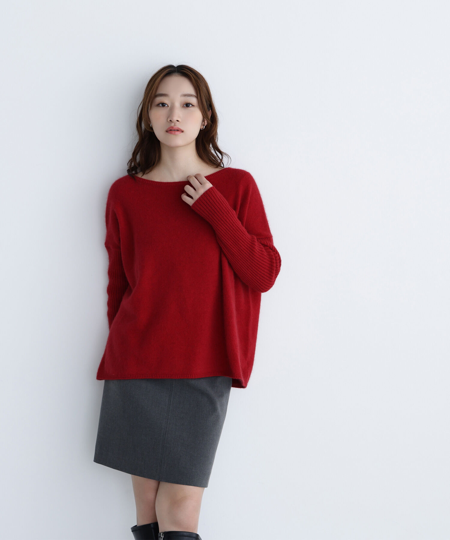  「ウールブレンドヘアリーニット」|ニット・セーター|