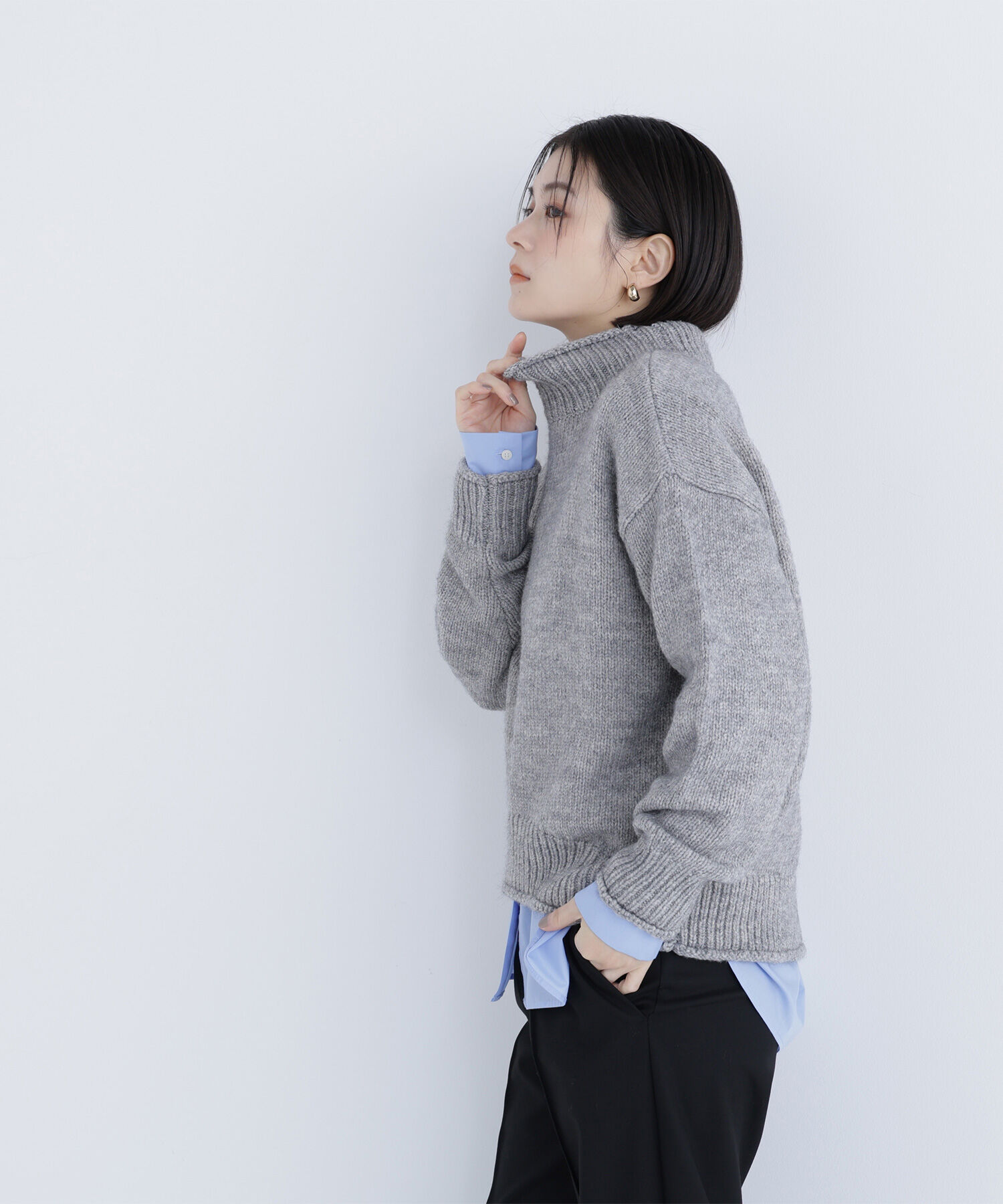  「ロールネックニットブルオーバー」|ニット・セーター|