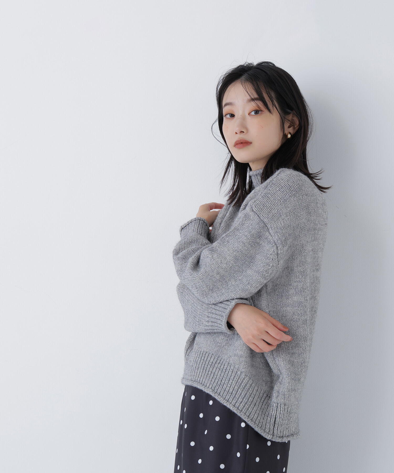  「ロールネックニットブルオーバー」|ニット・セーター|